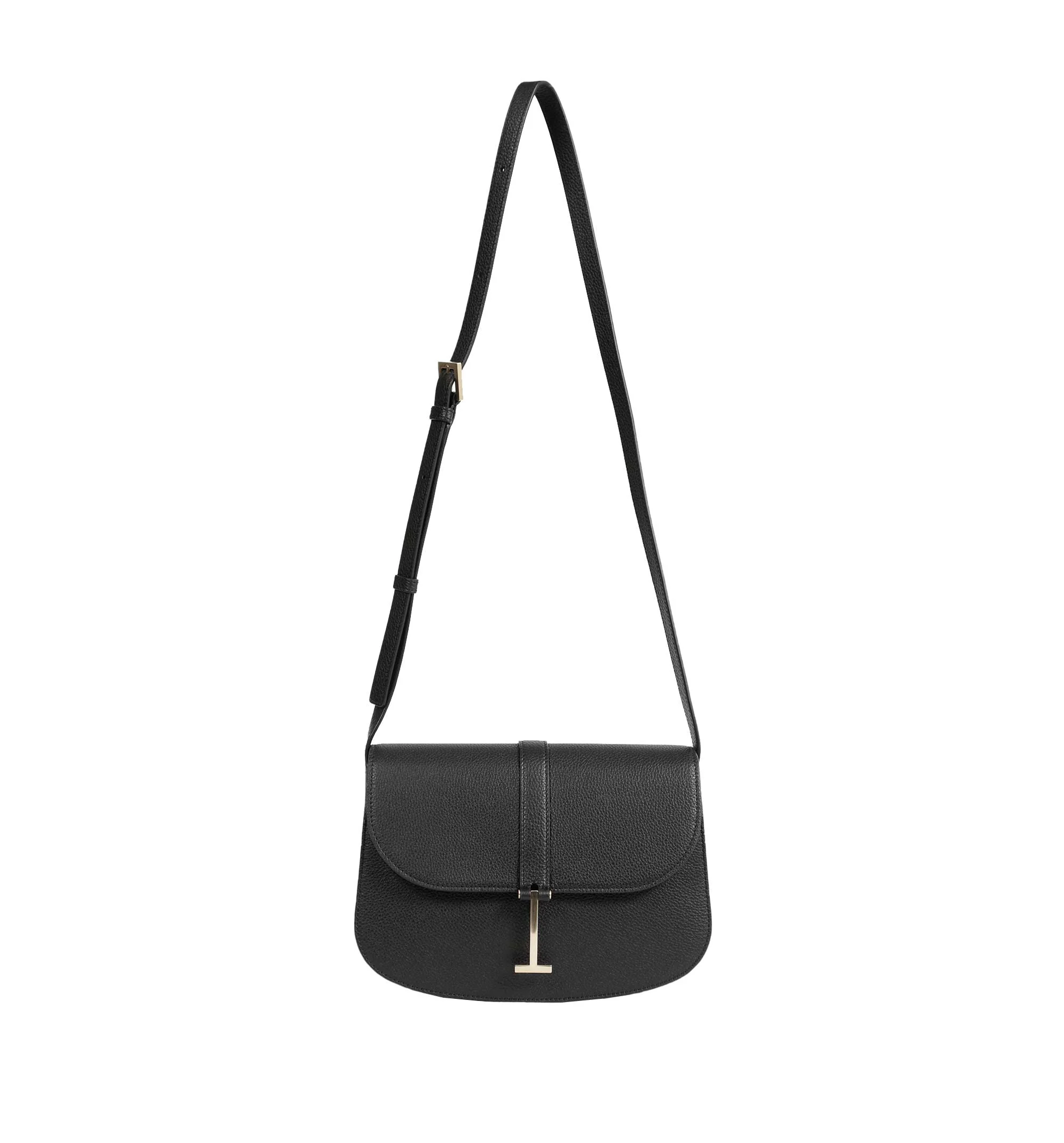 Grain leather small crossbody bag