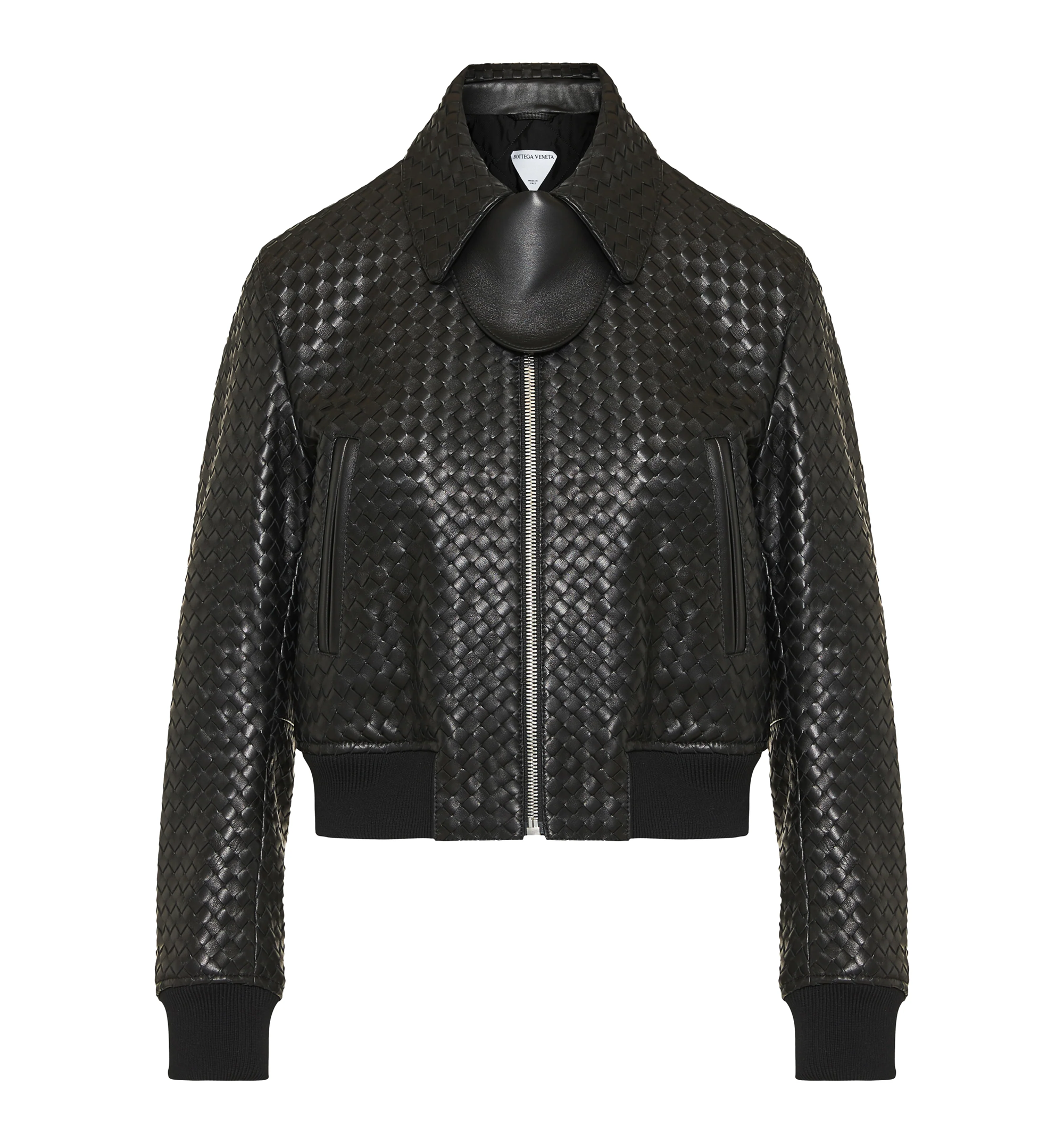 Intrecciato Leather Blouson