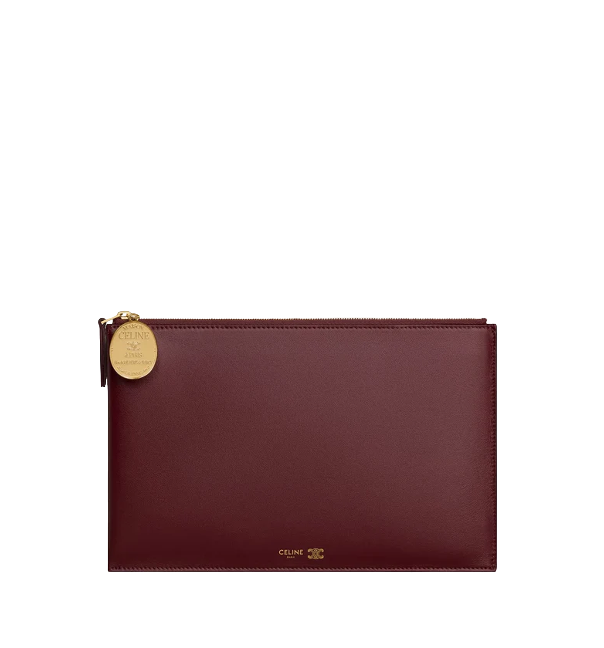 Duo leather clutch bag