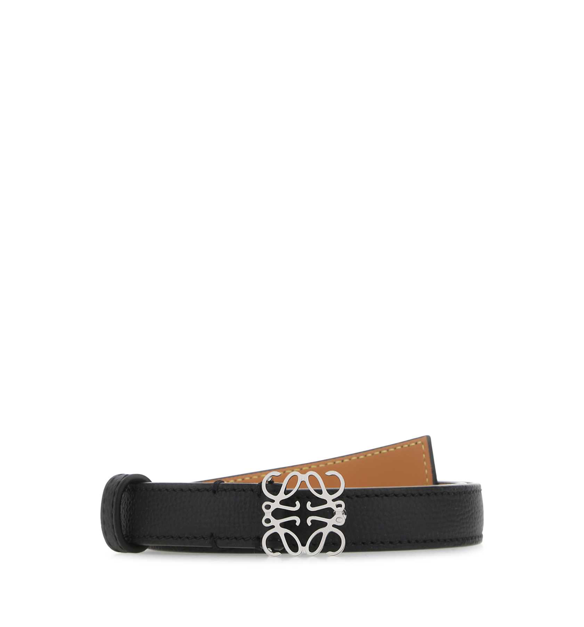 Anagram Belt In Pebble Grain Calfskin