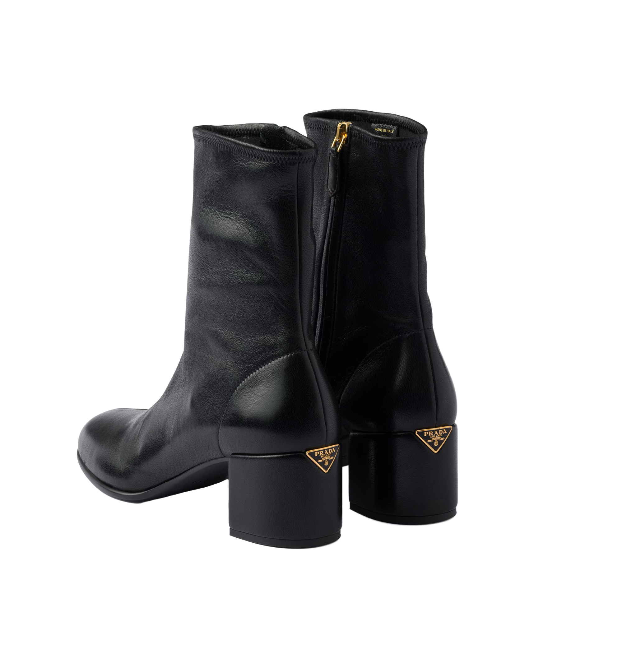 Lambskin Zip-Up Ankle Boot