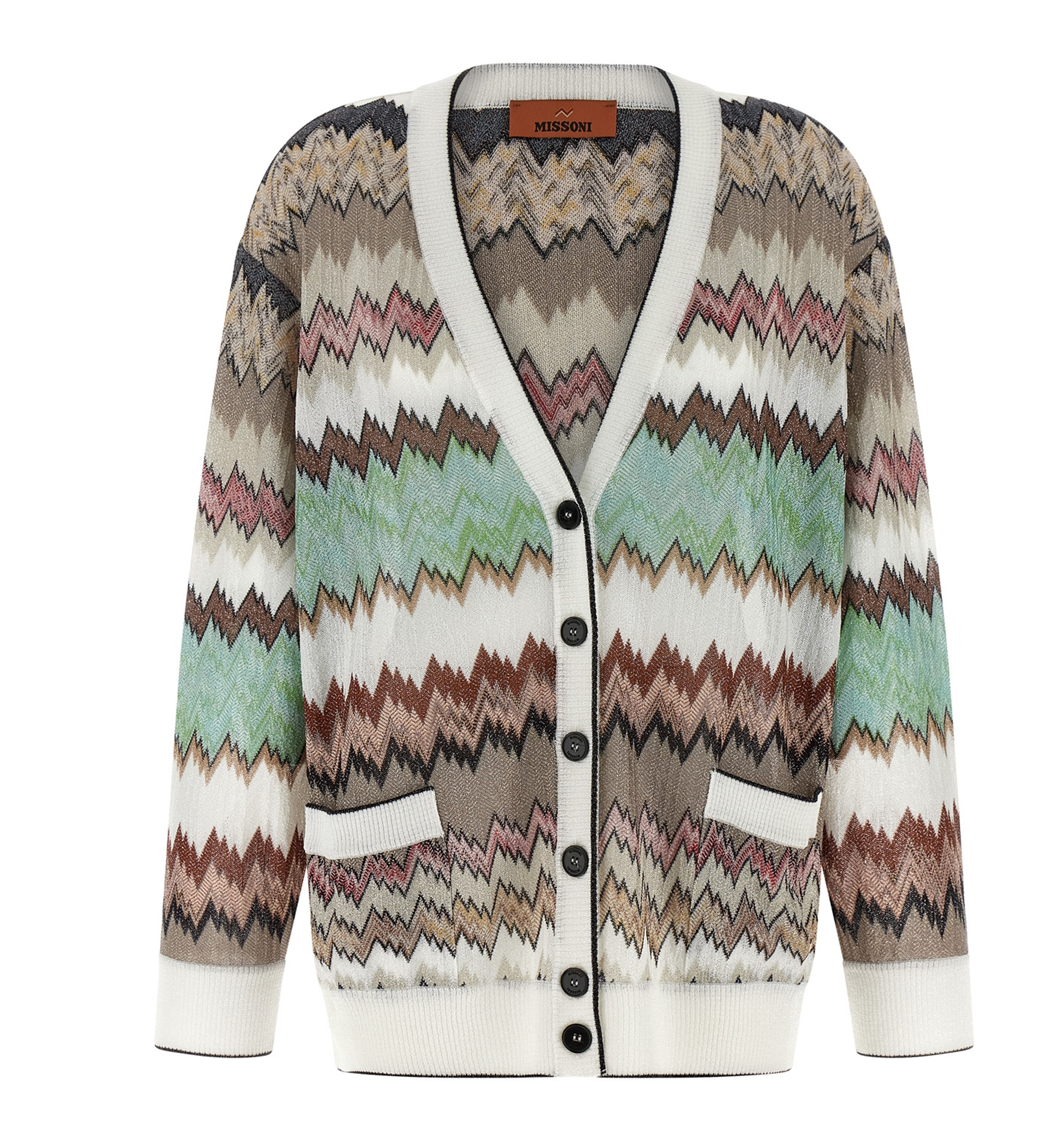 Snake Lamé Viscose Cardigan