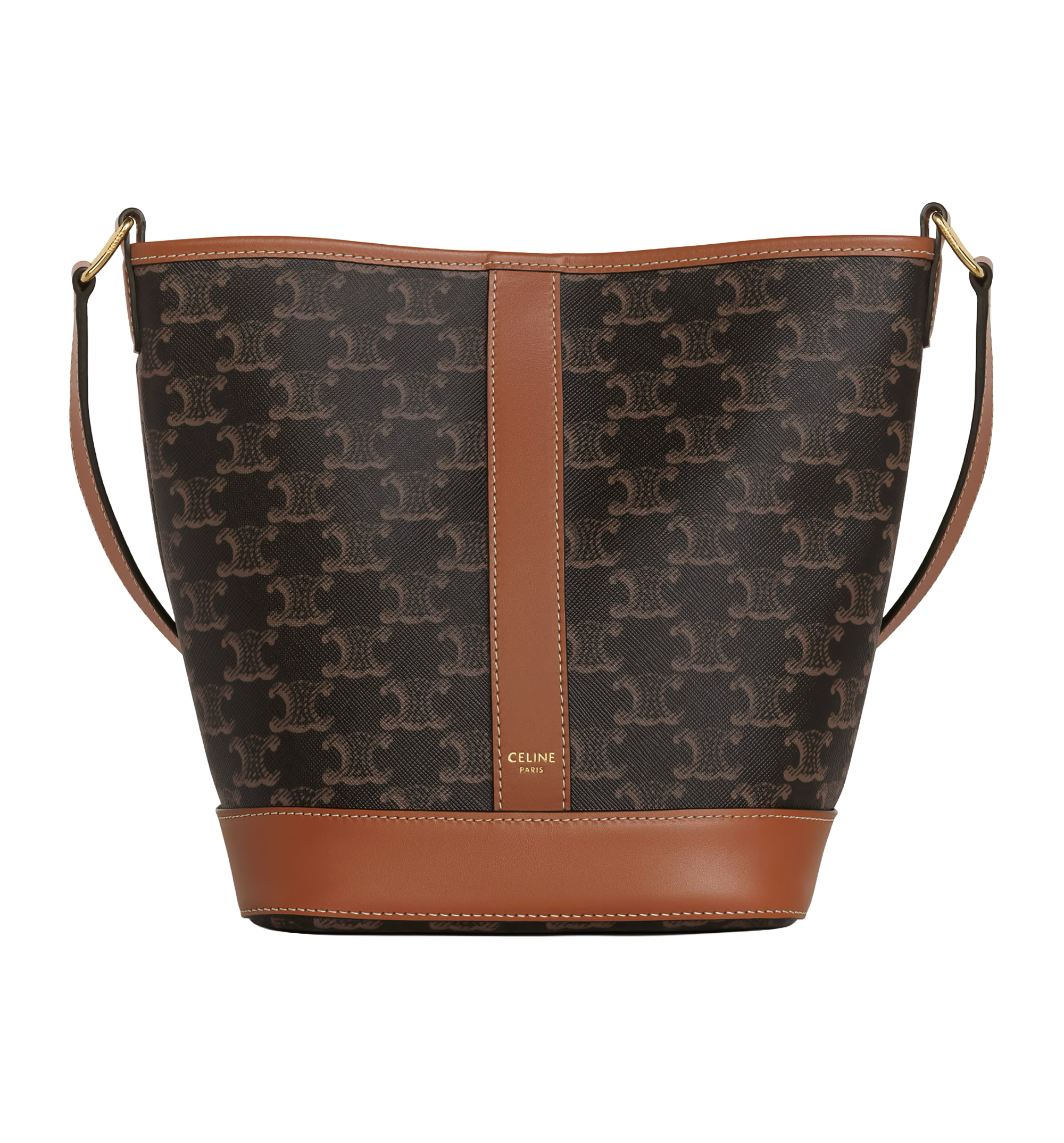 Triomphe Coated Canvas Bucket Bag