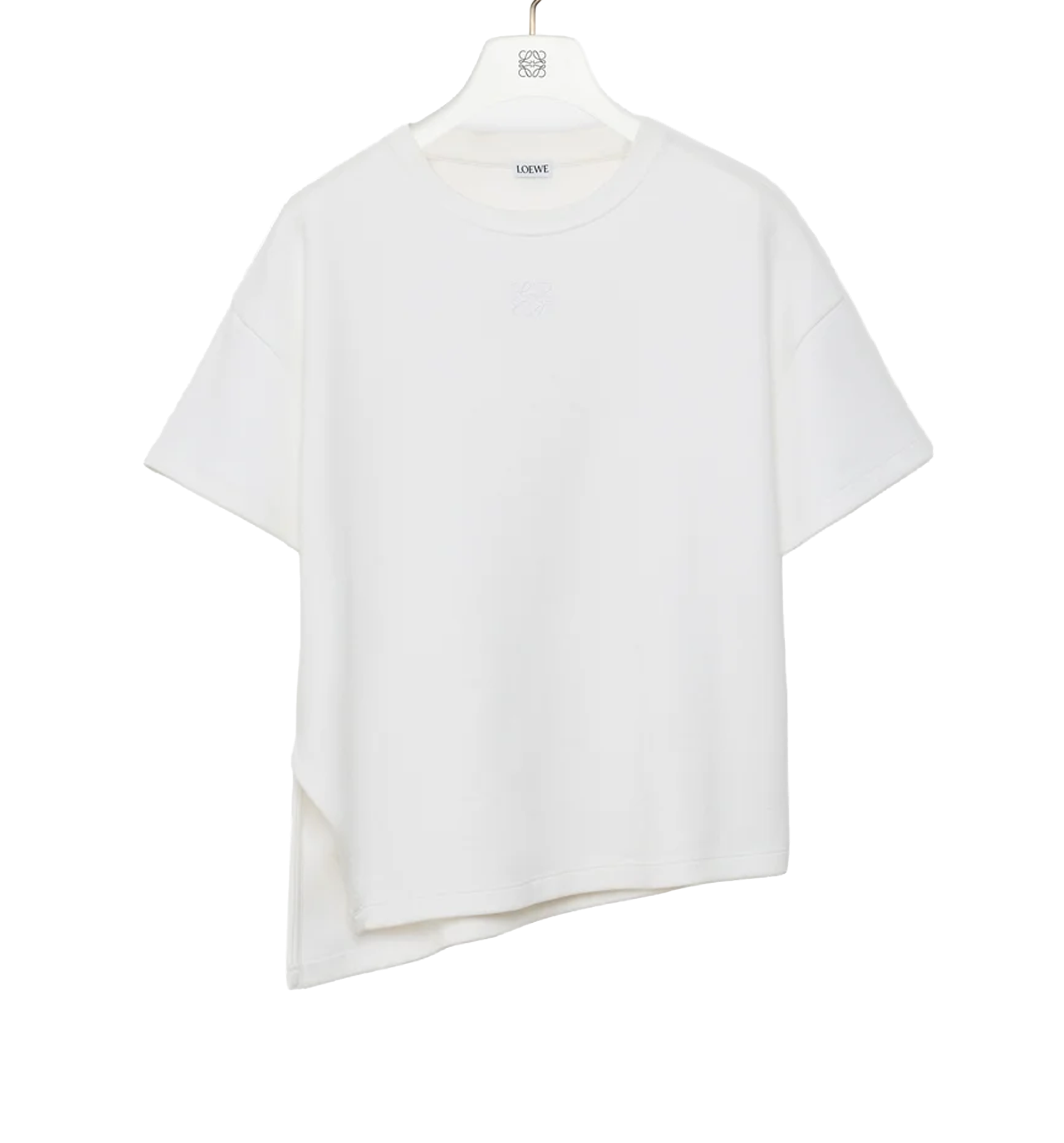 Asymmetric t-shirt in cotton blend
