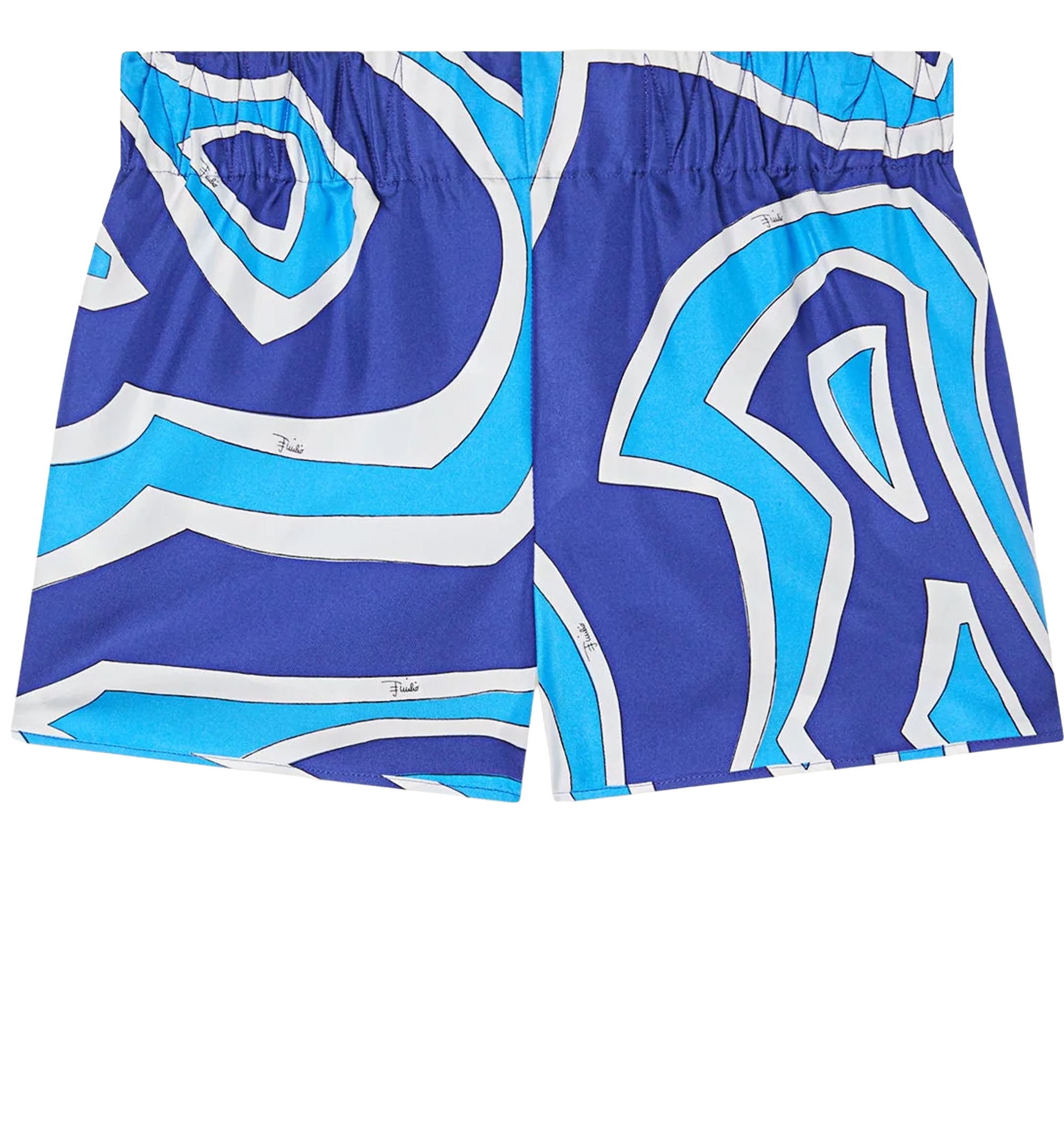 Labirinto Print Silk Shorts