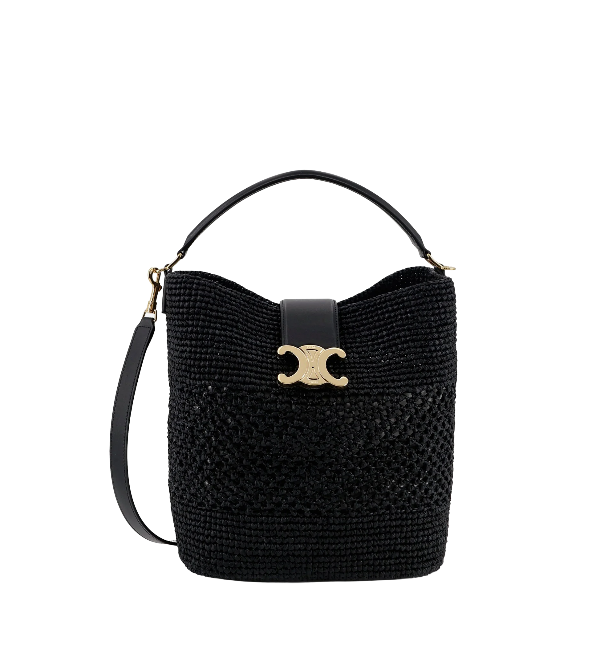 Louise Medium Raffia Bucket Bag