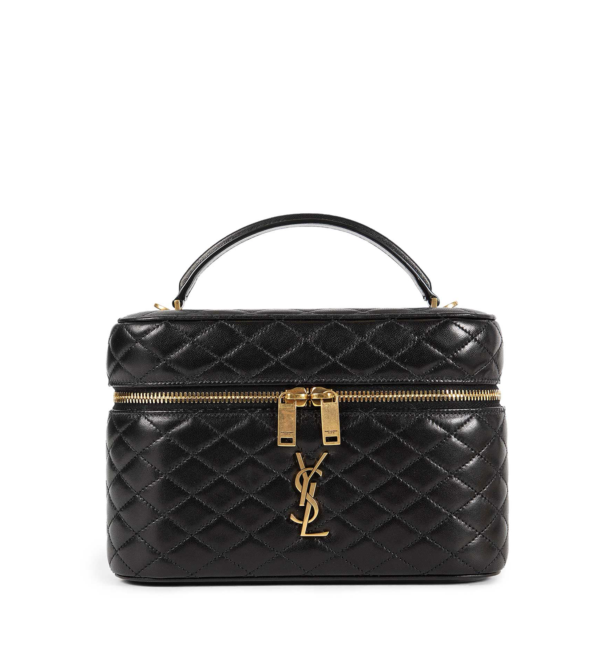 Black leather large Vanity Gaby handbag