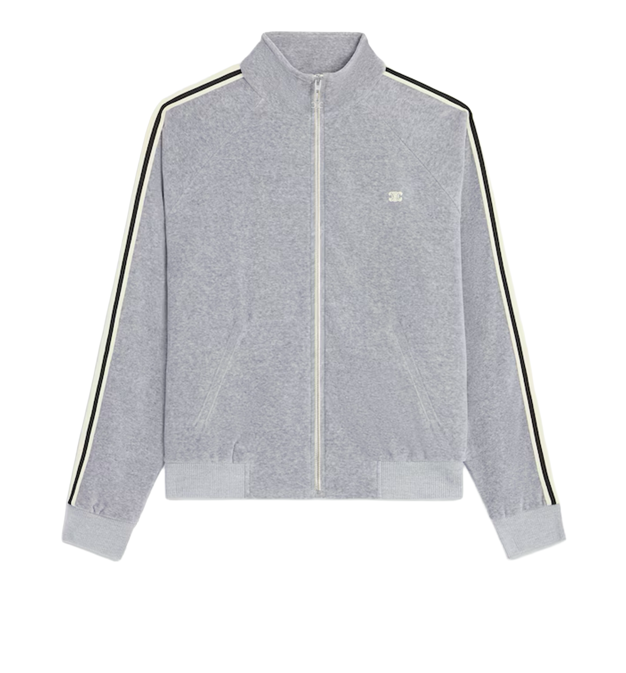 Triomphe Tracksuit Jacket In Velvet Cotton