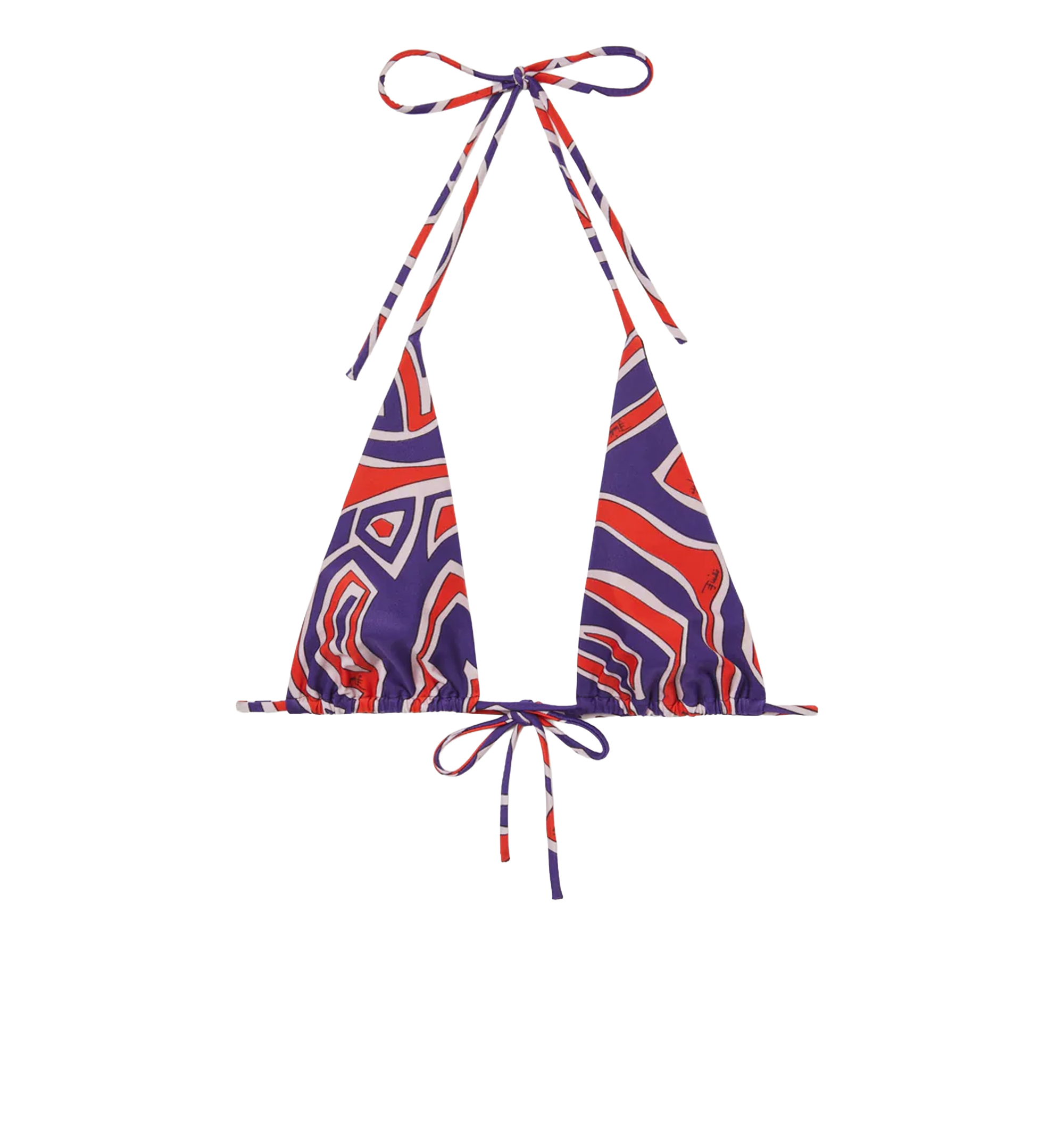 Labirinto Print Triangle Bikini Top