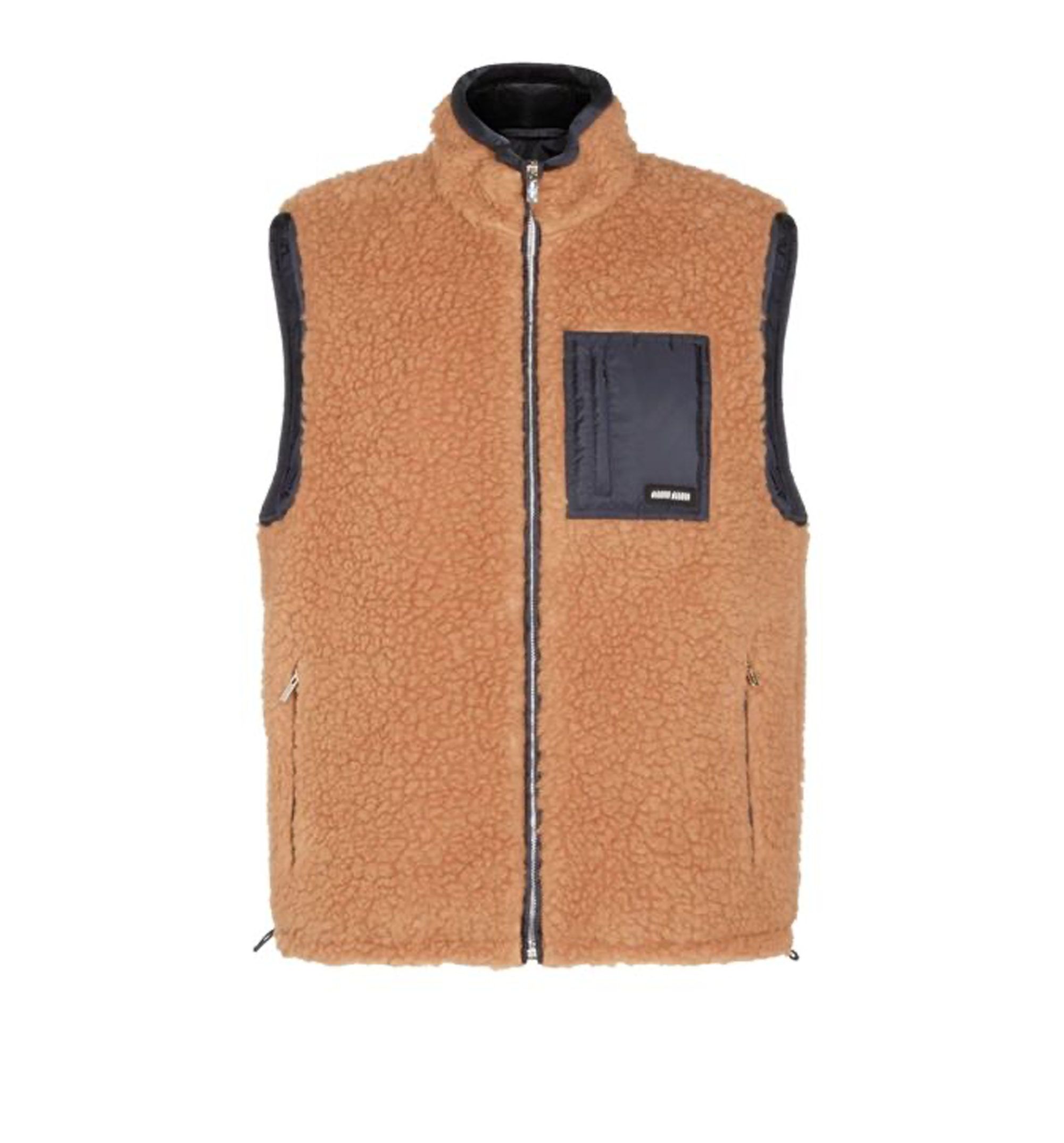 Technical Pongé Teddy Down Vest