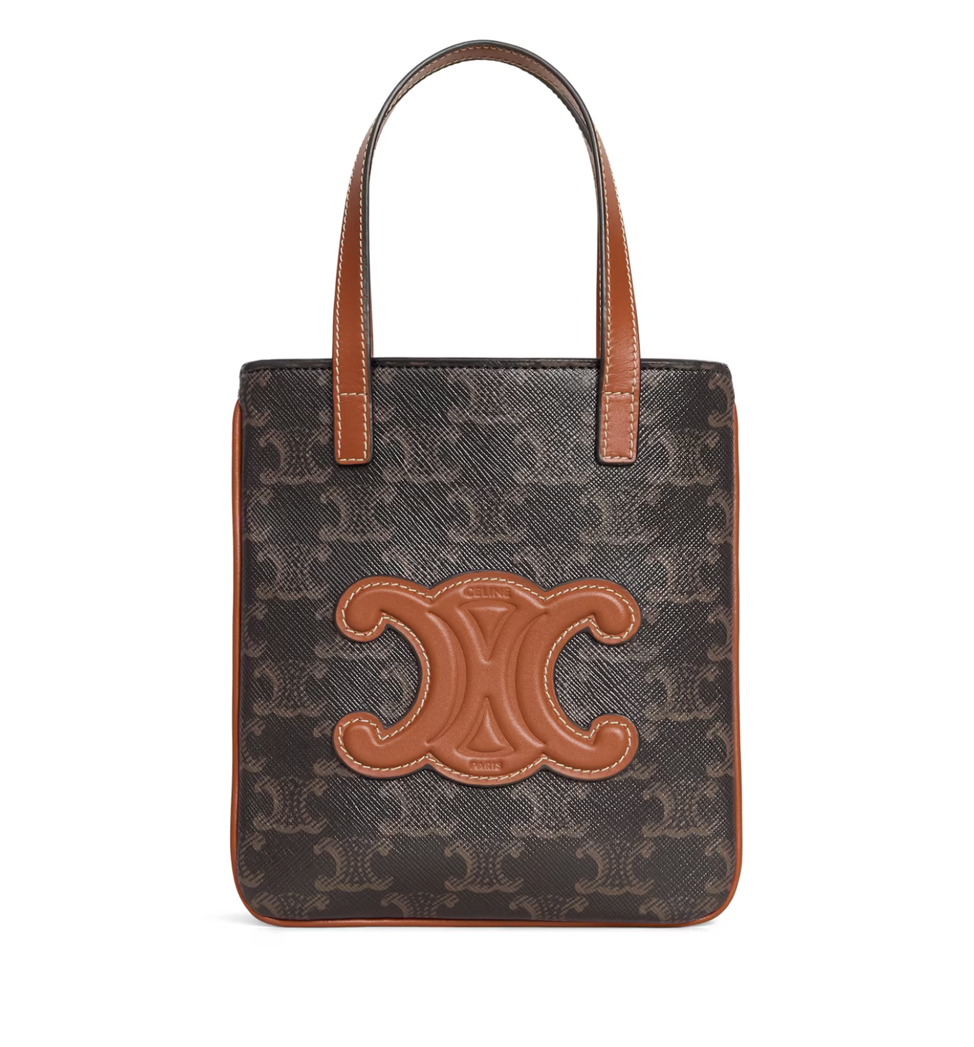 Micro Cabas in Triomphe Canvas and Calfskin