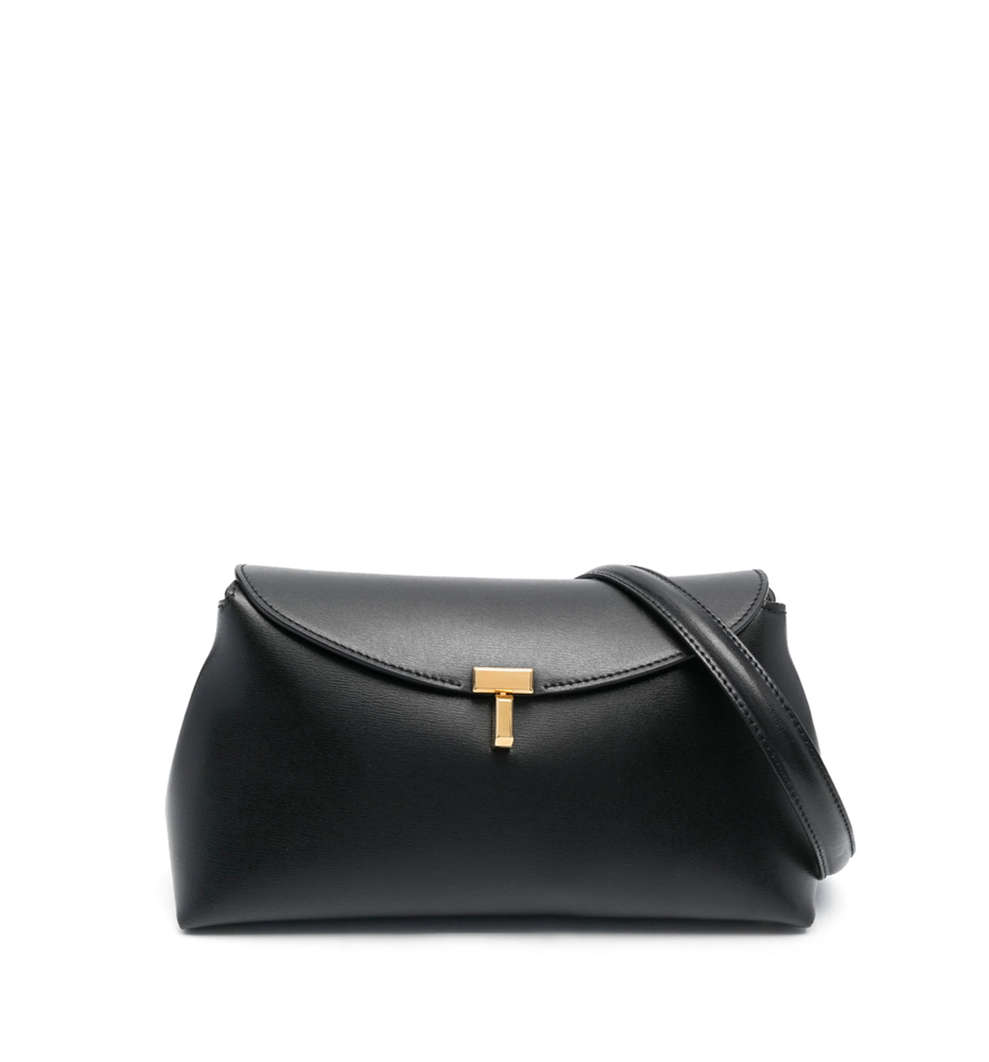 T-lock leather clutch