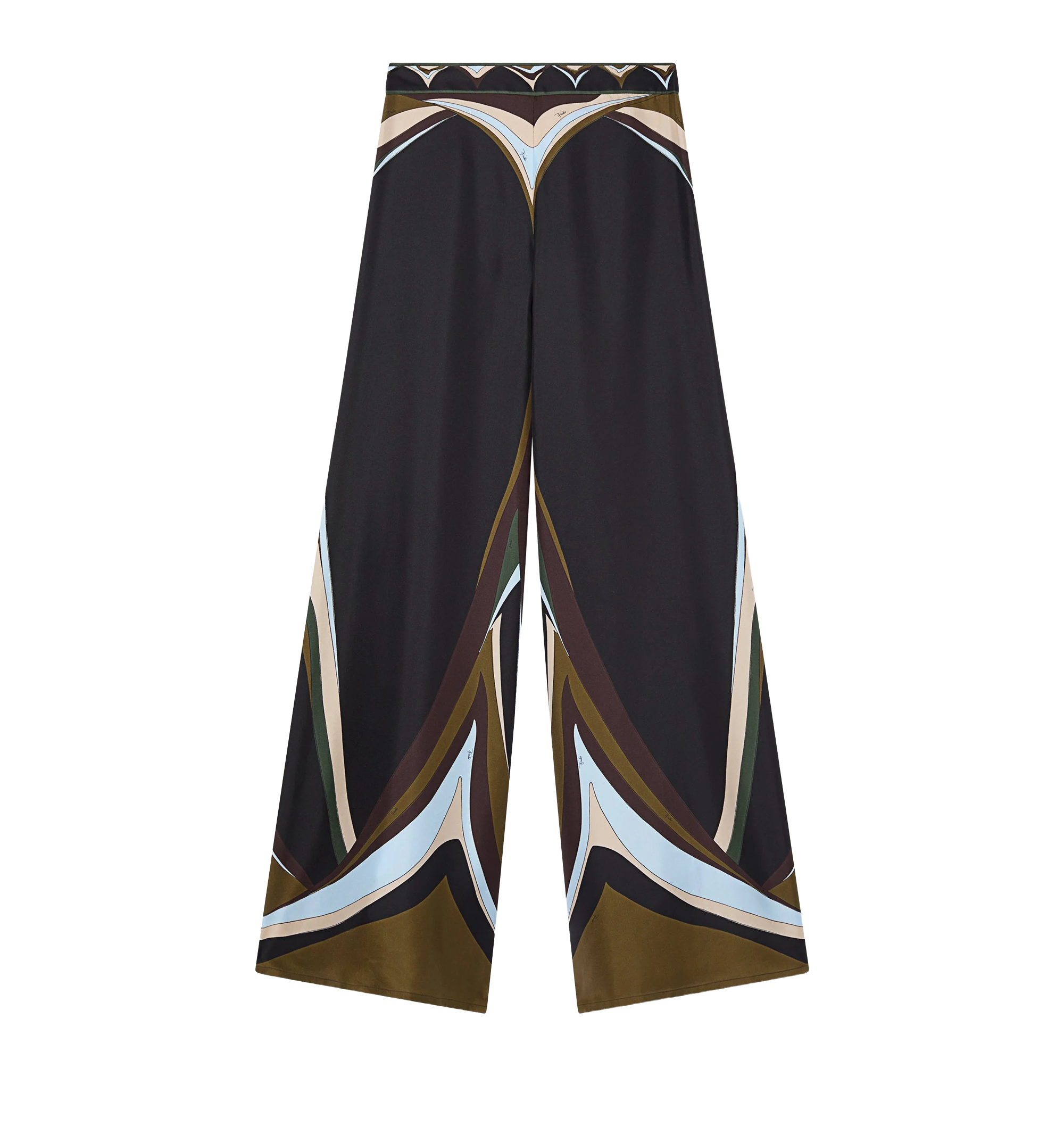 Fari Print Silk Palazzo Pants