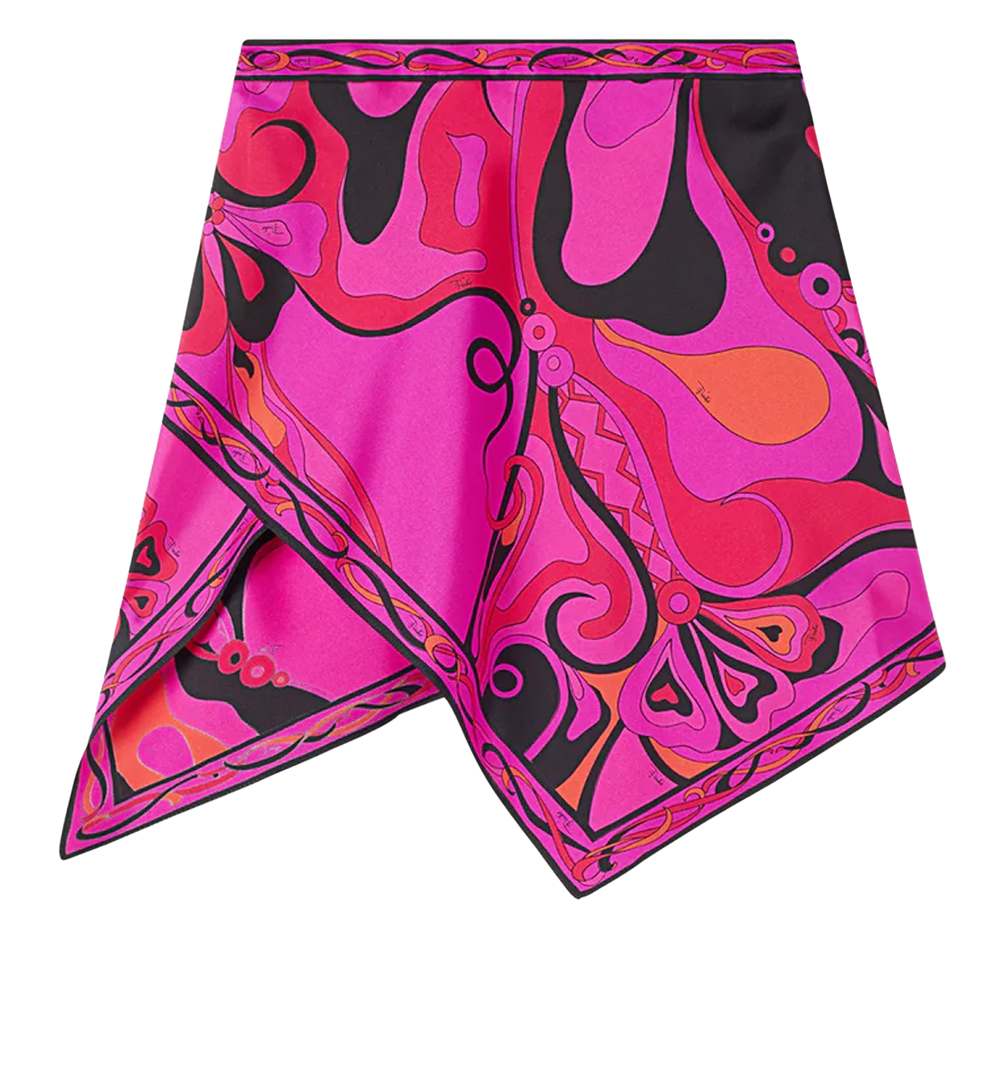 Orchidee Print Silk Scarf Skirt
