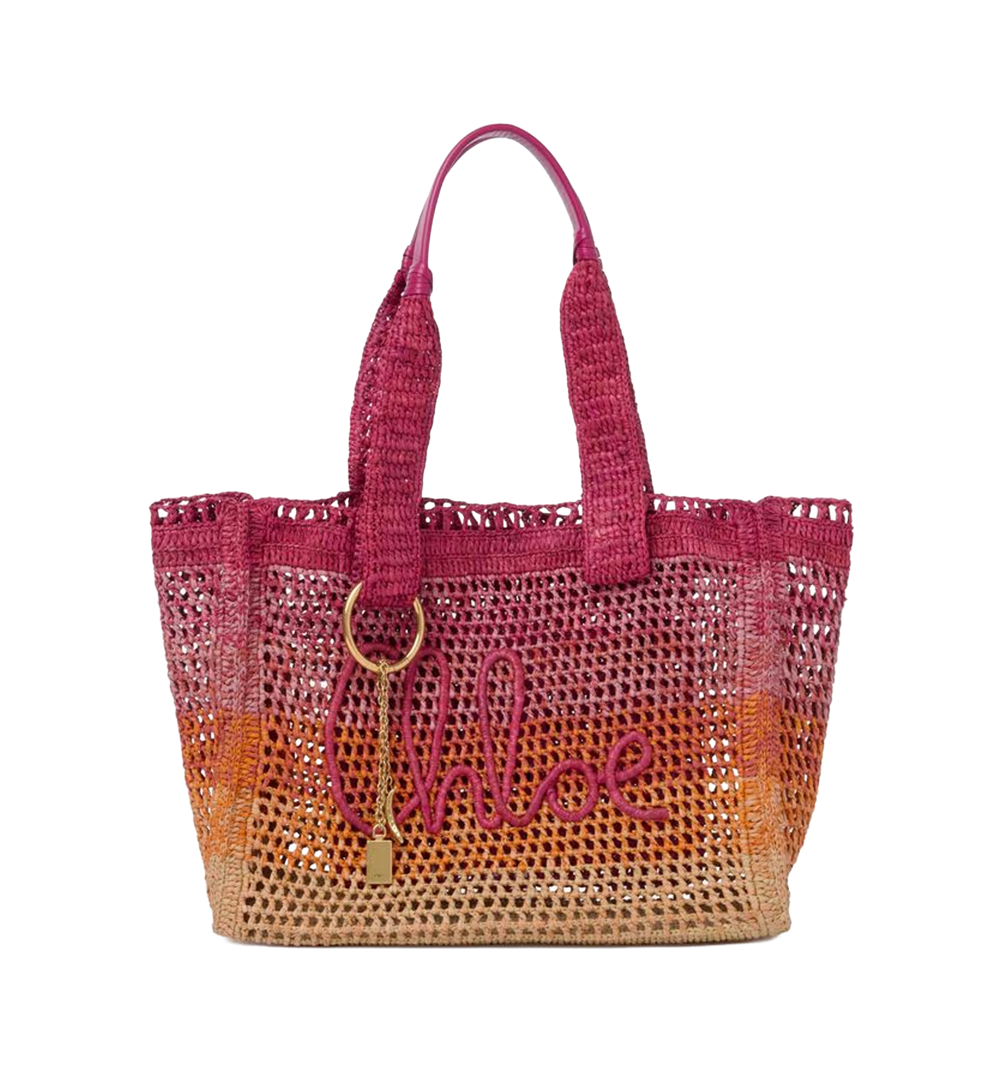 Summer Banana East-west Tote Bag In Raffiaa