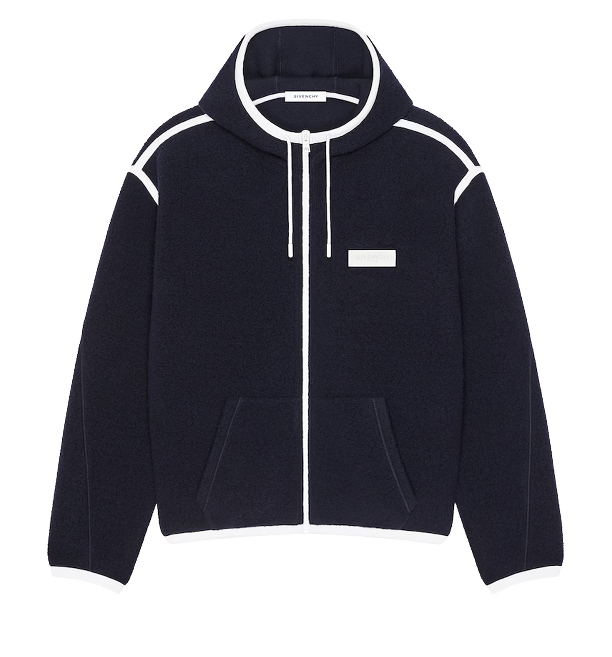 Fleece jacket with gros grain detail