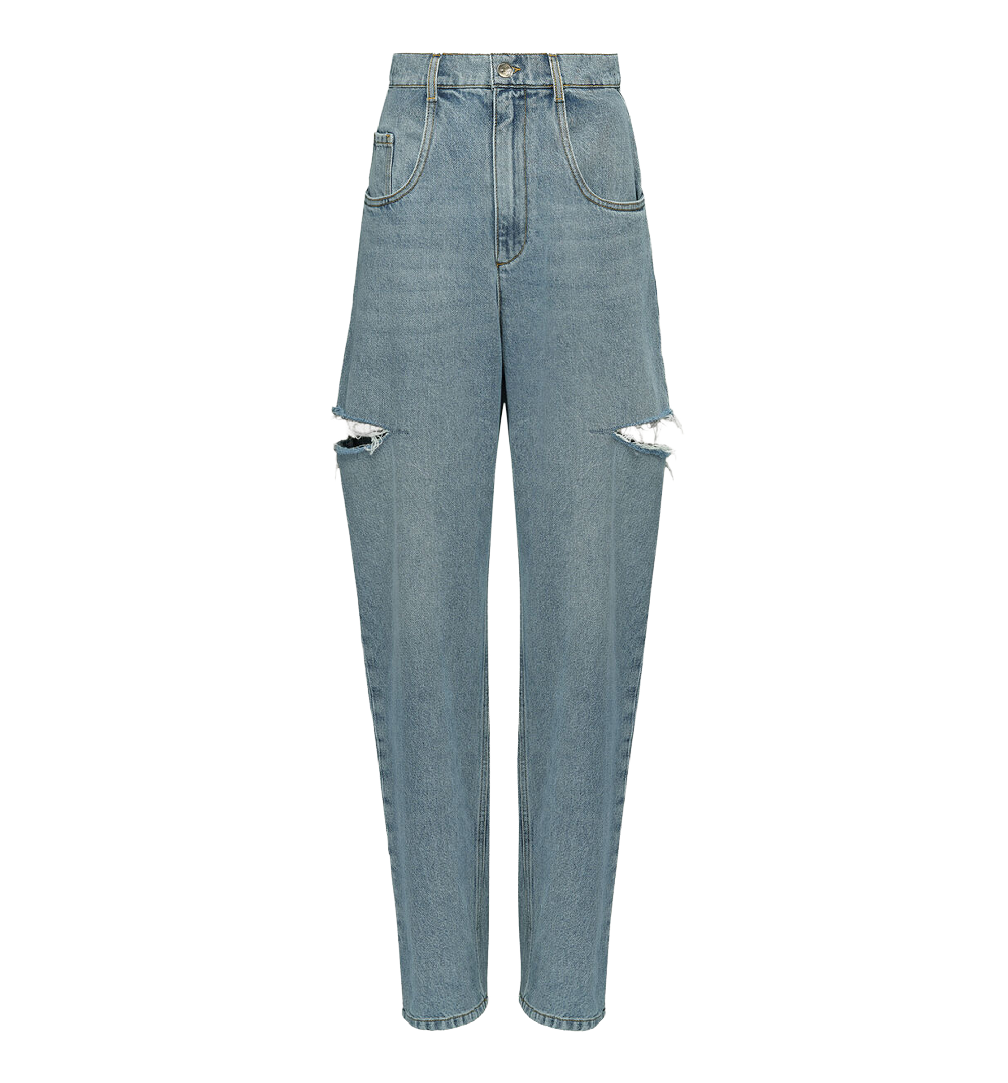 Denim jeans with slash details
