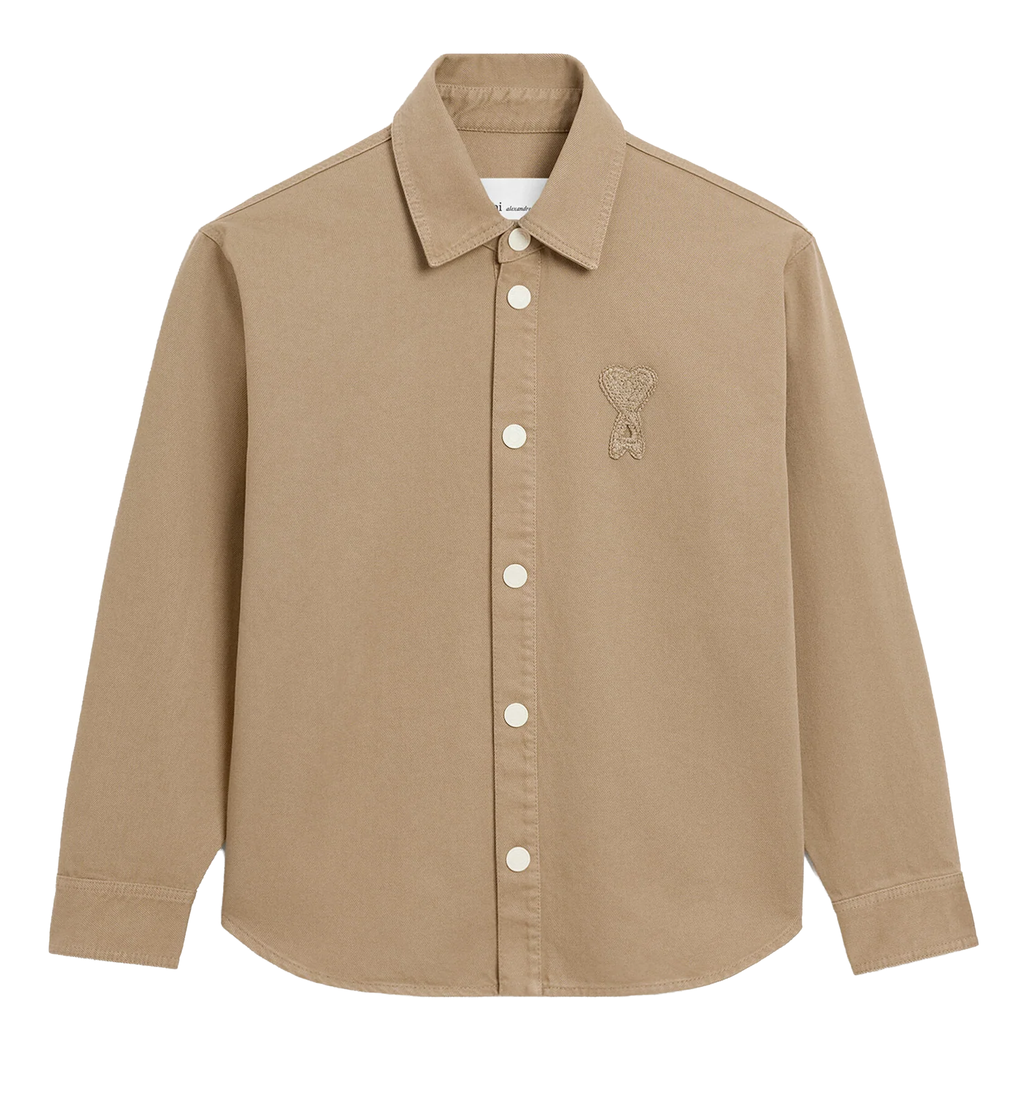 Beige Cotton Knitted Ami De Coeur Overshirt