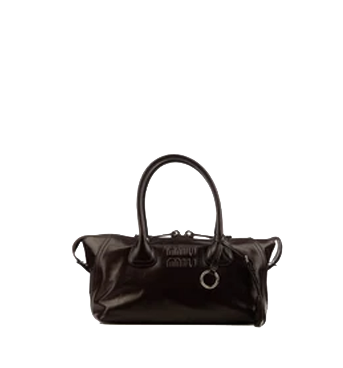 Shiny leather handbag