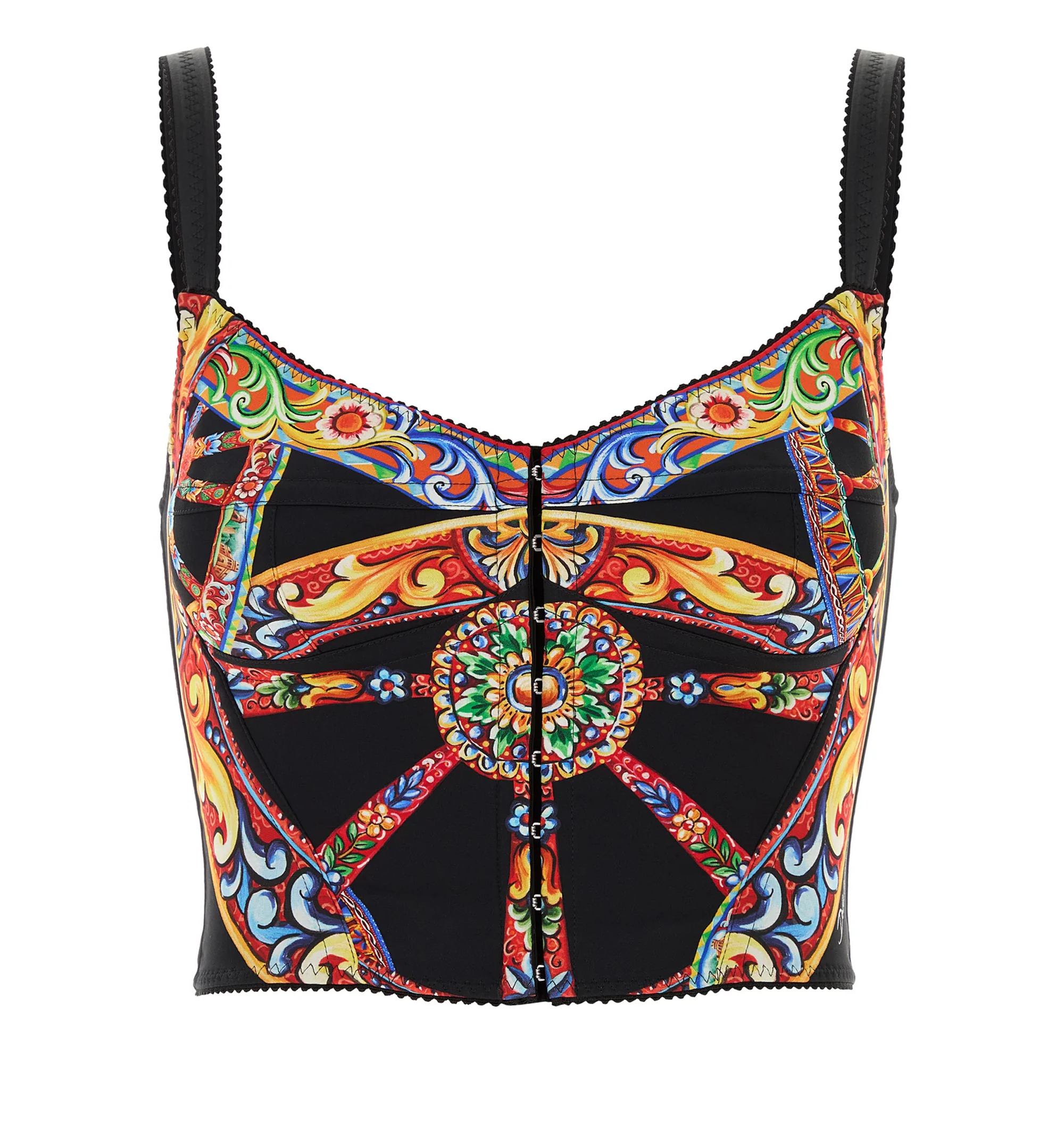 Printed charmeuse top