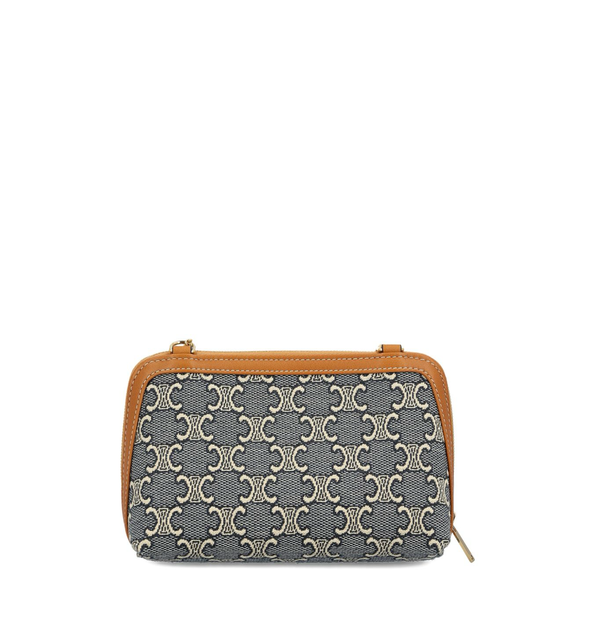 Triomphe Jacquard Clutch with Chain