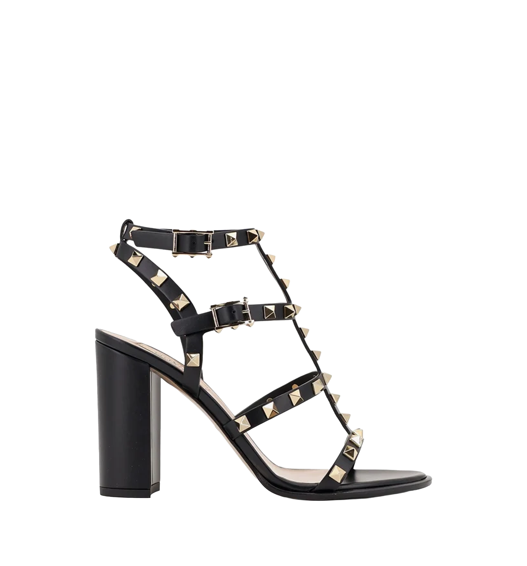 Rockstud leather sandals