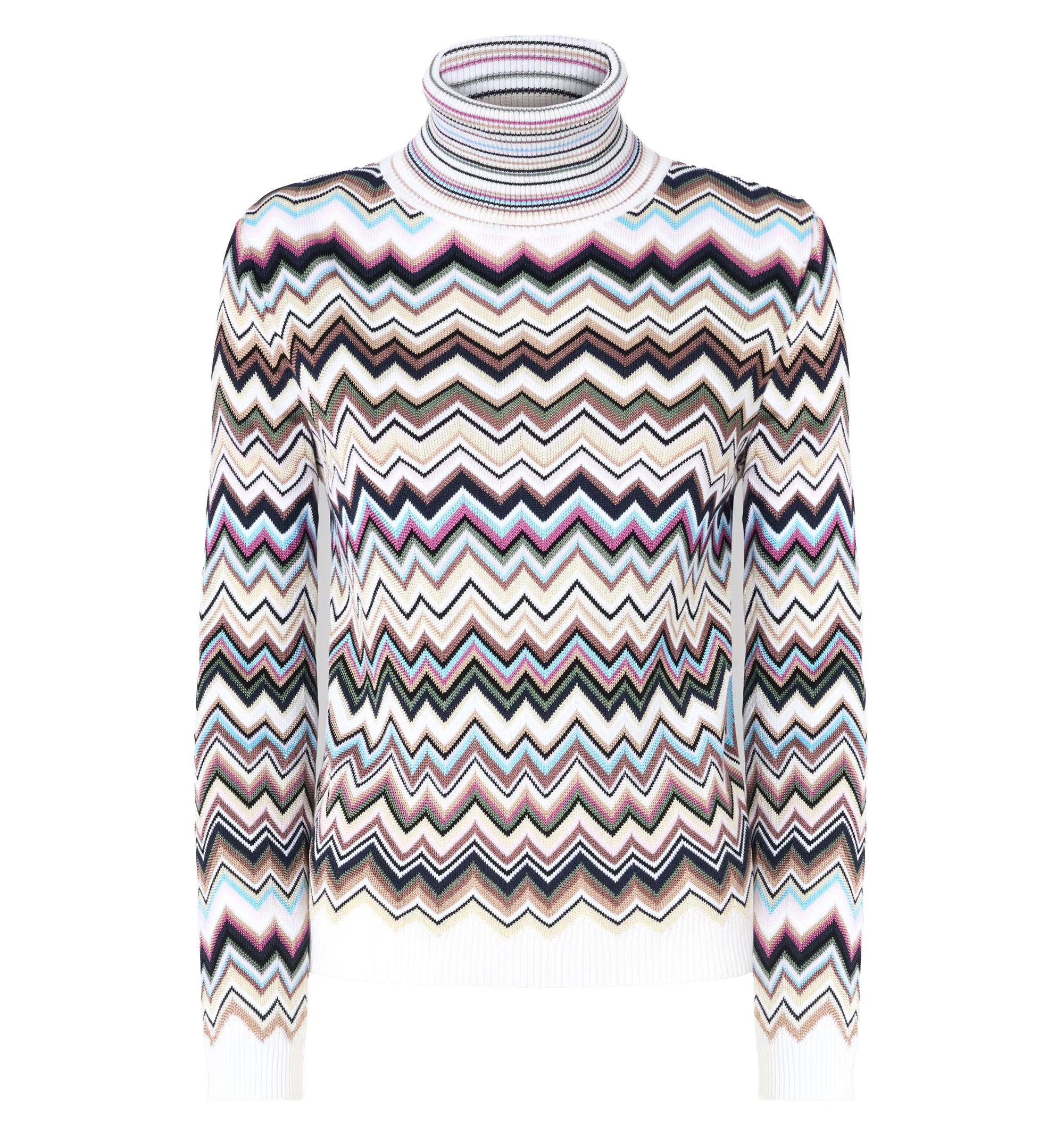 Zig zag turtleneck sweater