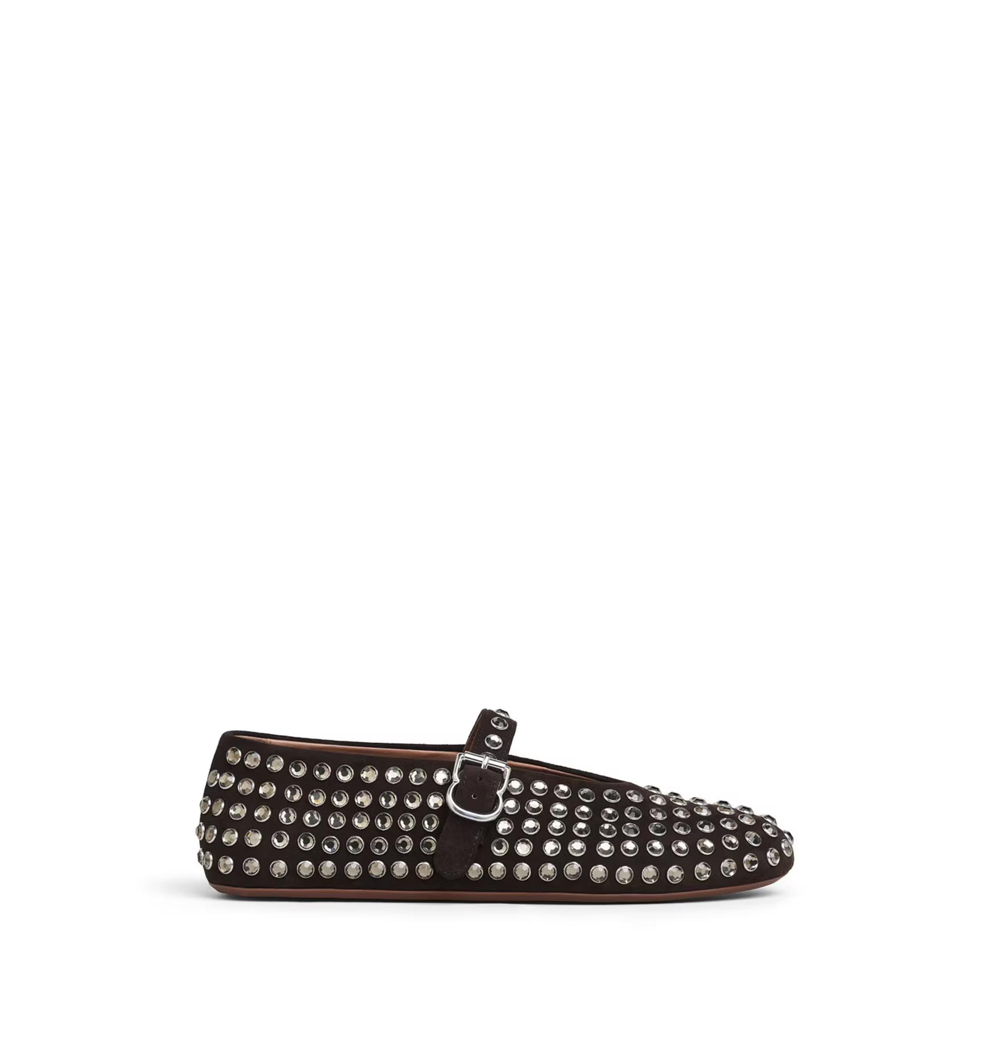Strass Suede Ballet Flats