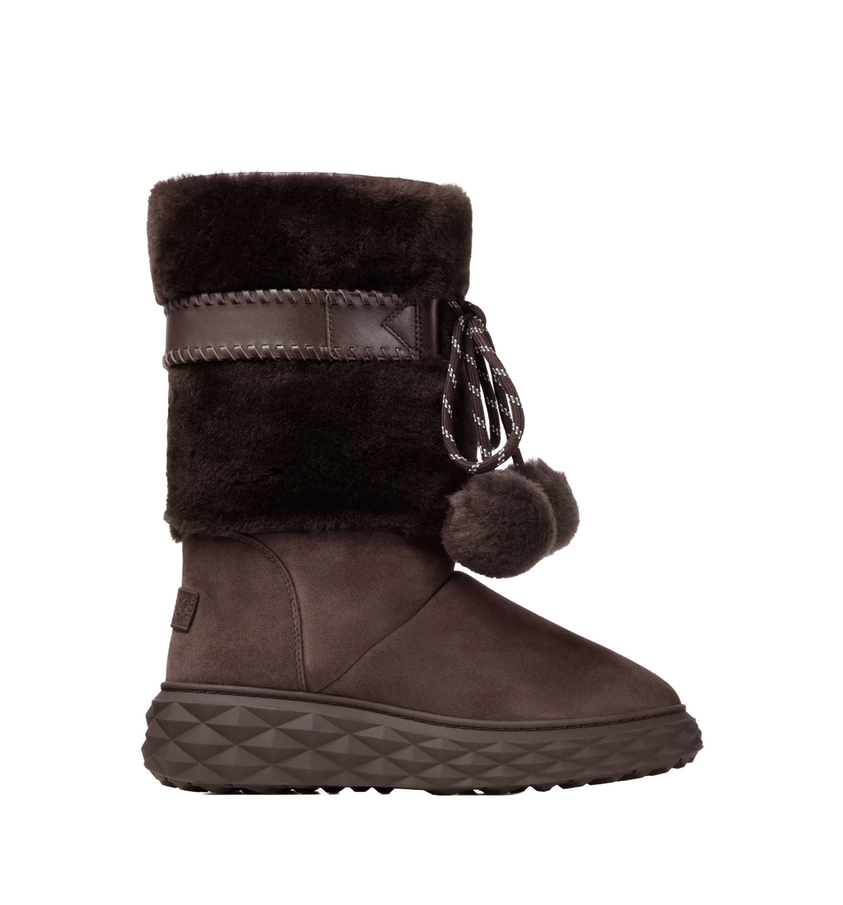 Suede Mid Boots with Shearling Lining