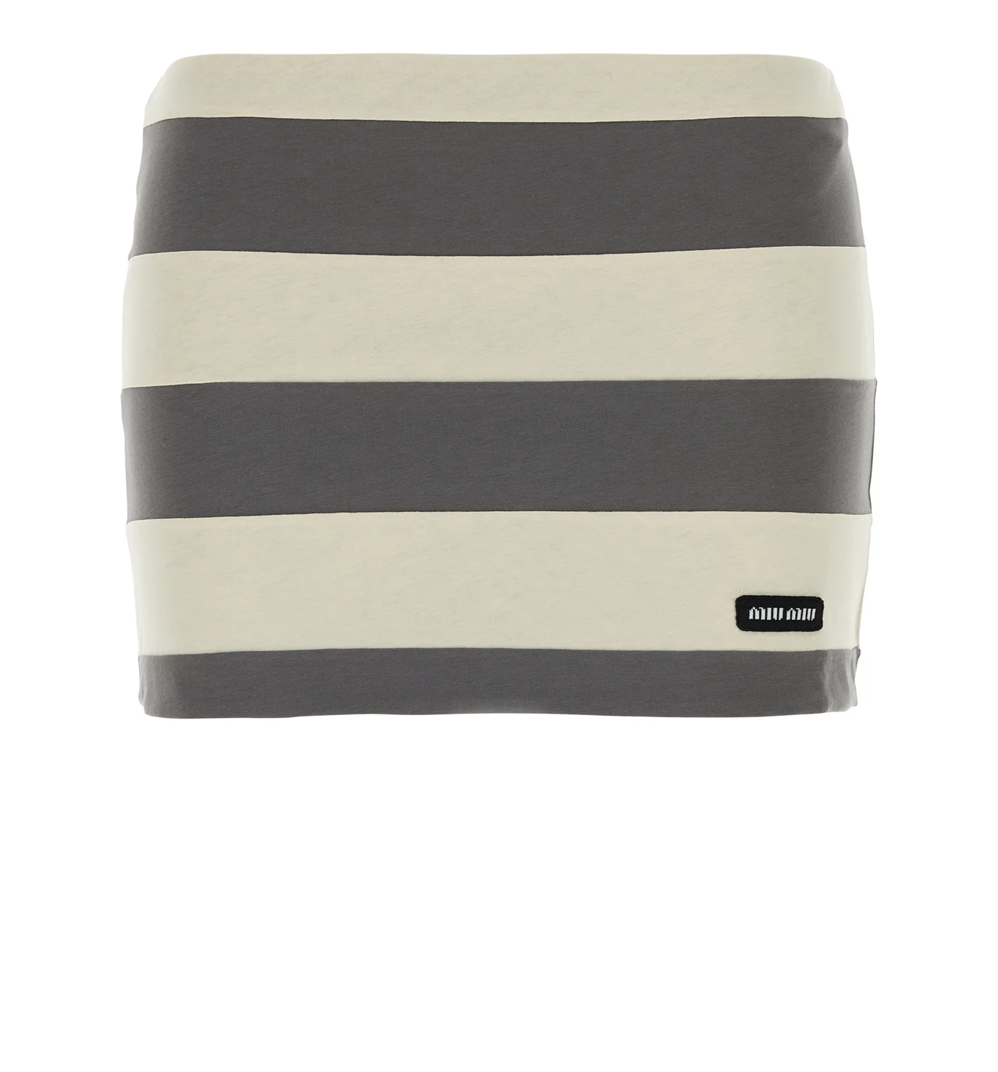 Embroidered cotton mini skirt