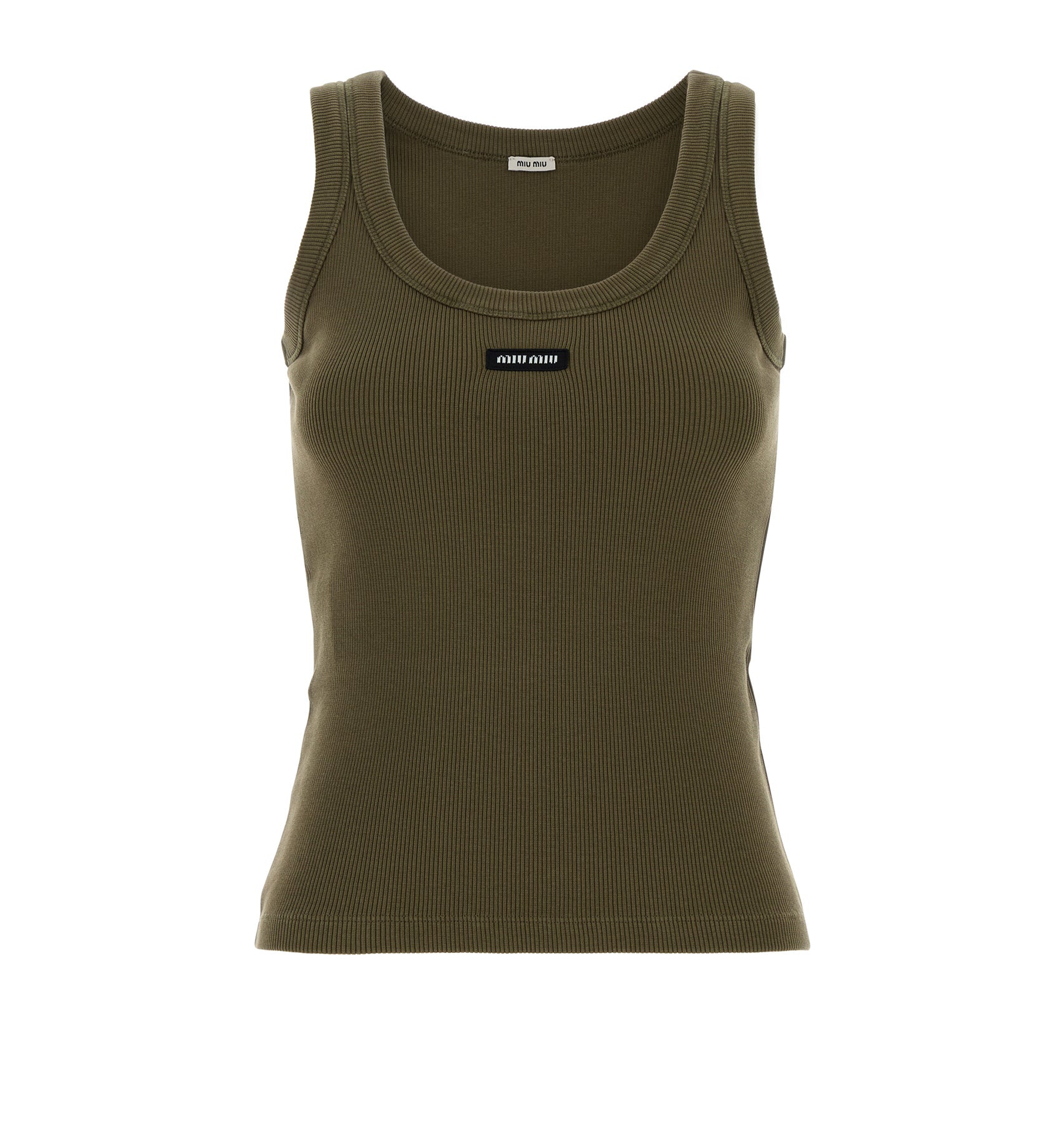 Stretch cotton tank top