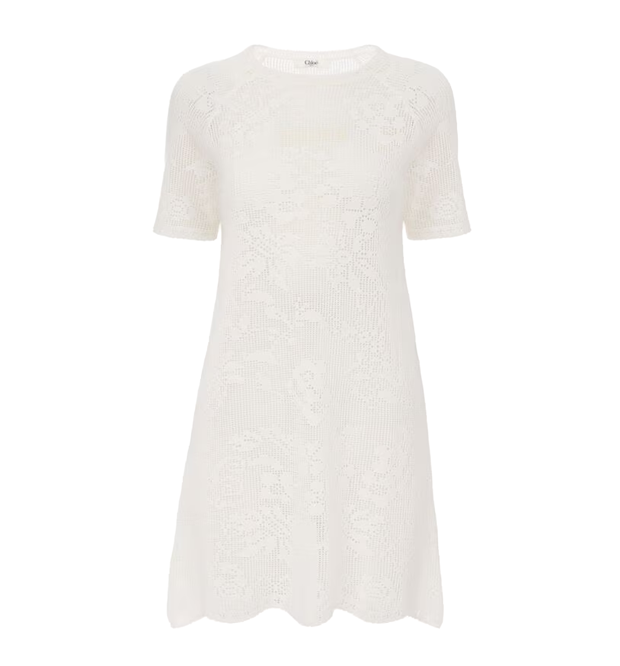 Short-sleeve fitted mini dress