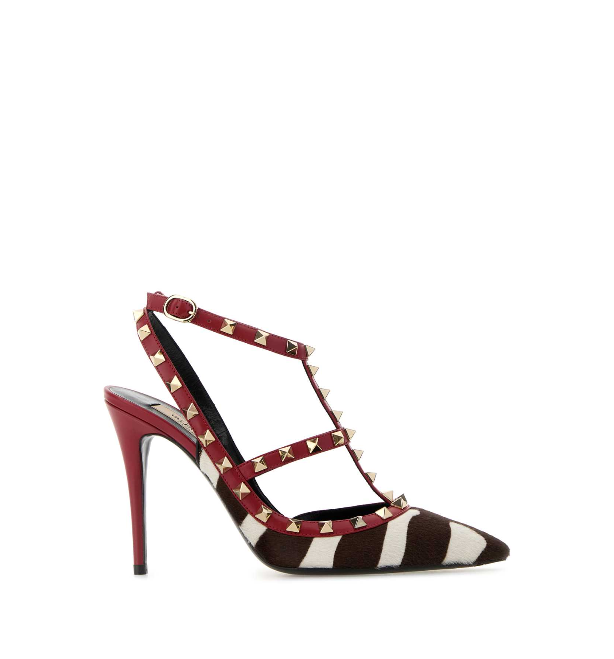 Rockstud` Ankle Strap Pumps