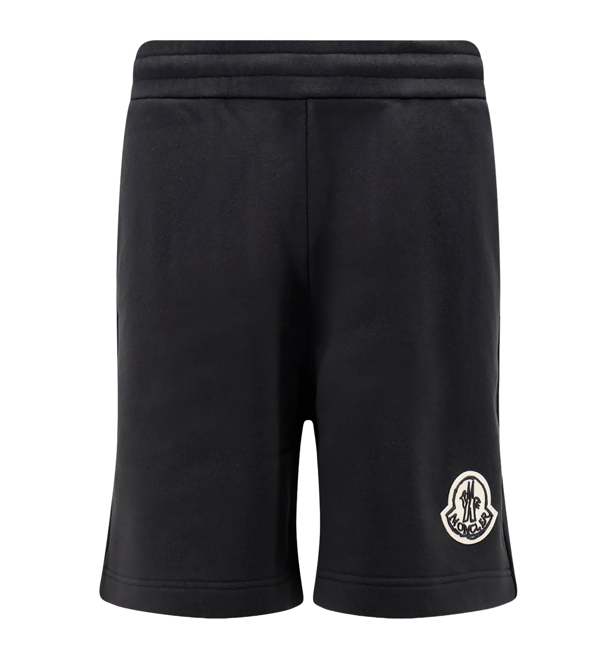 Cotton bermuda shorts with front logo patch