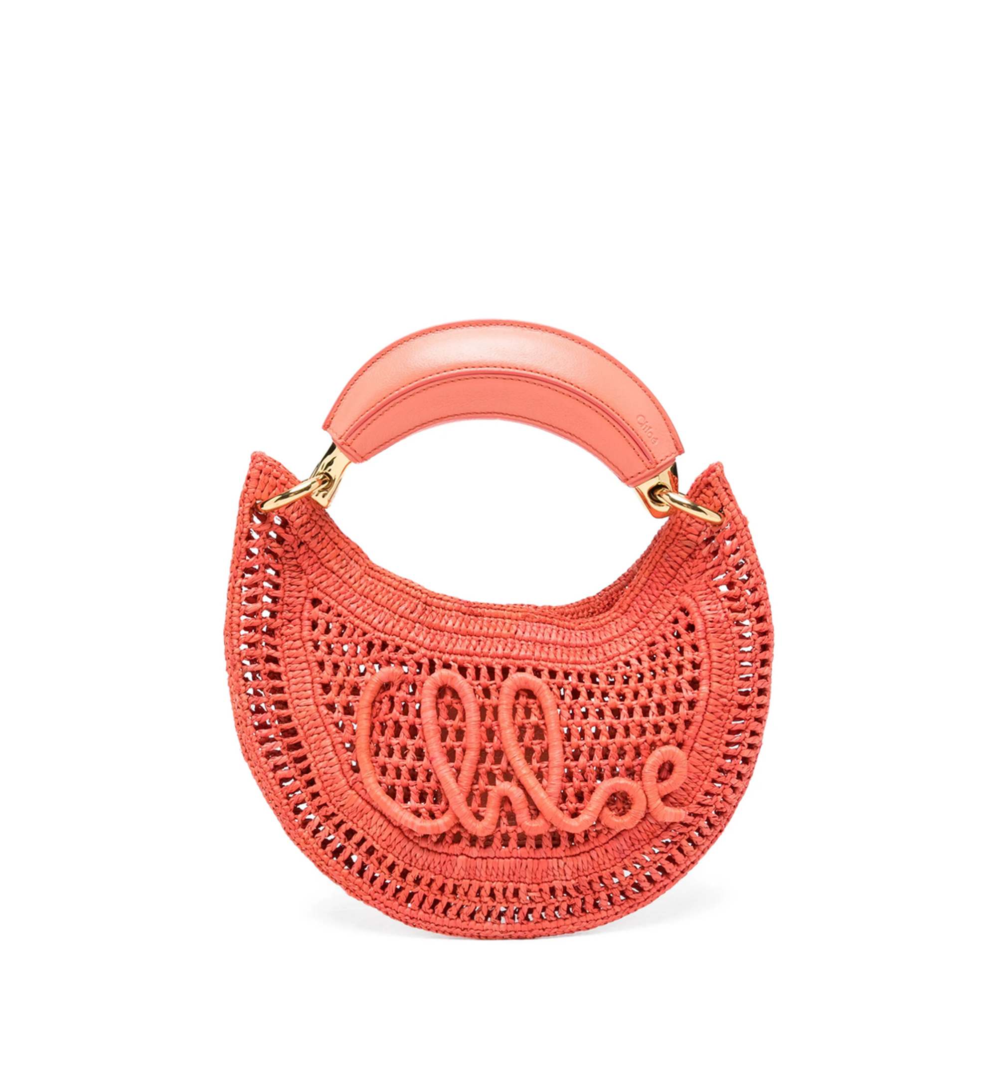 Mini Summer Banana hobo bag with strap in raffia