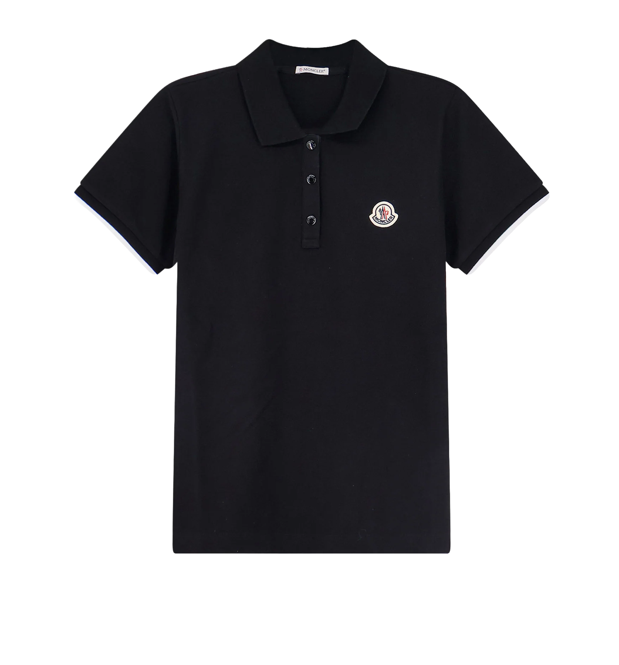 Cotton polo shirt with logo patch
