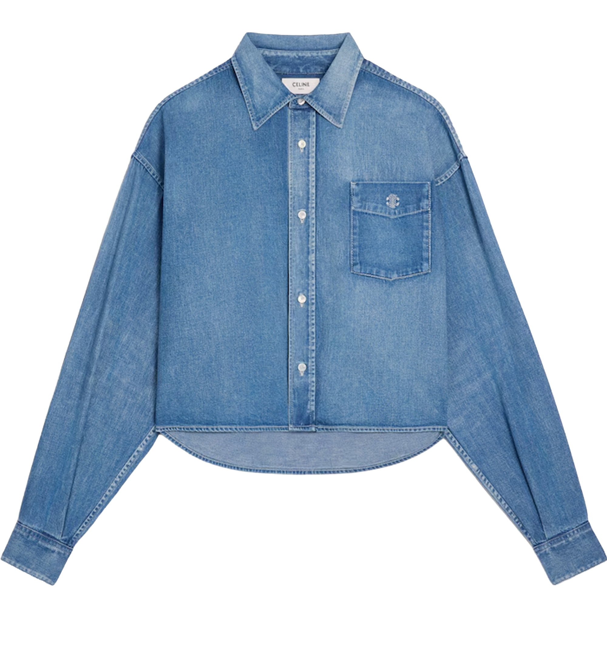 Cropped Shirt In Denim