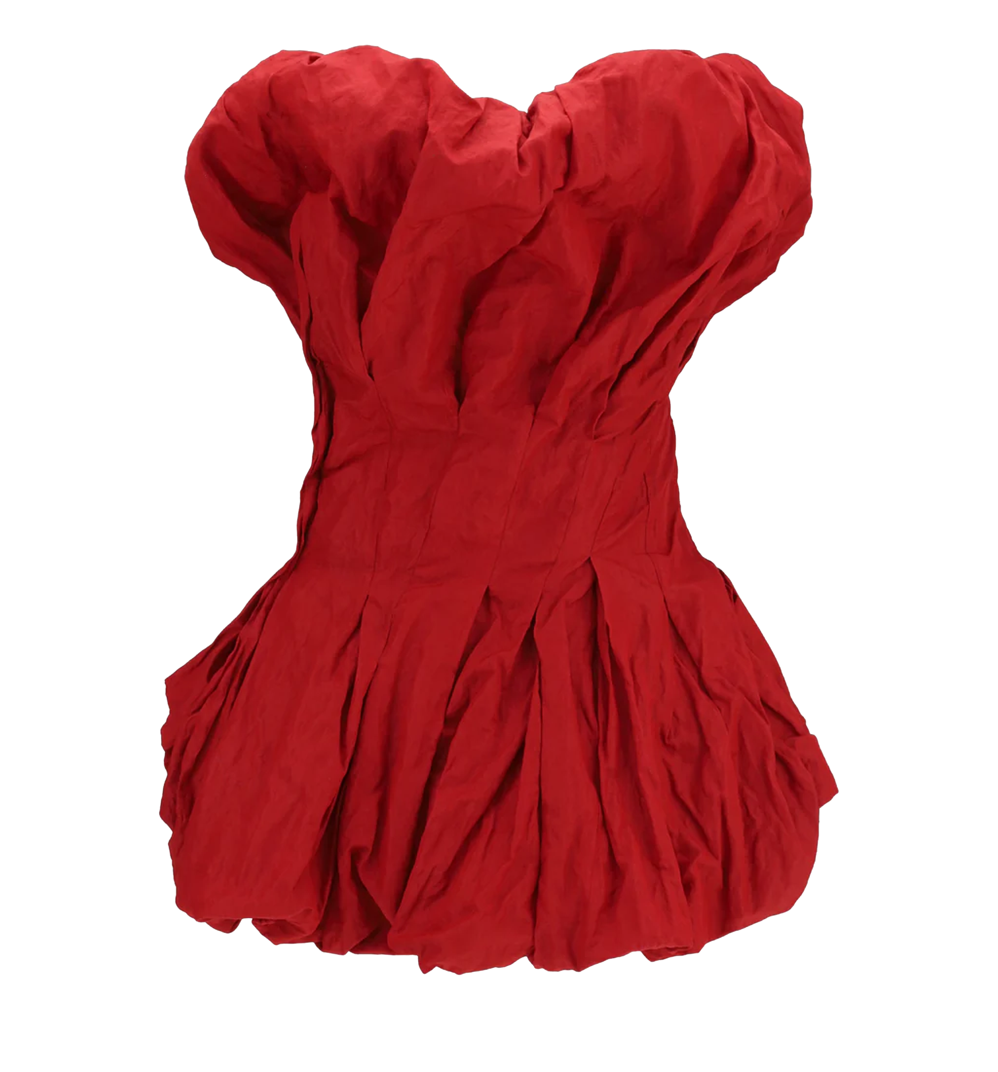 Draped mini Dress with balloon hem