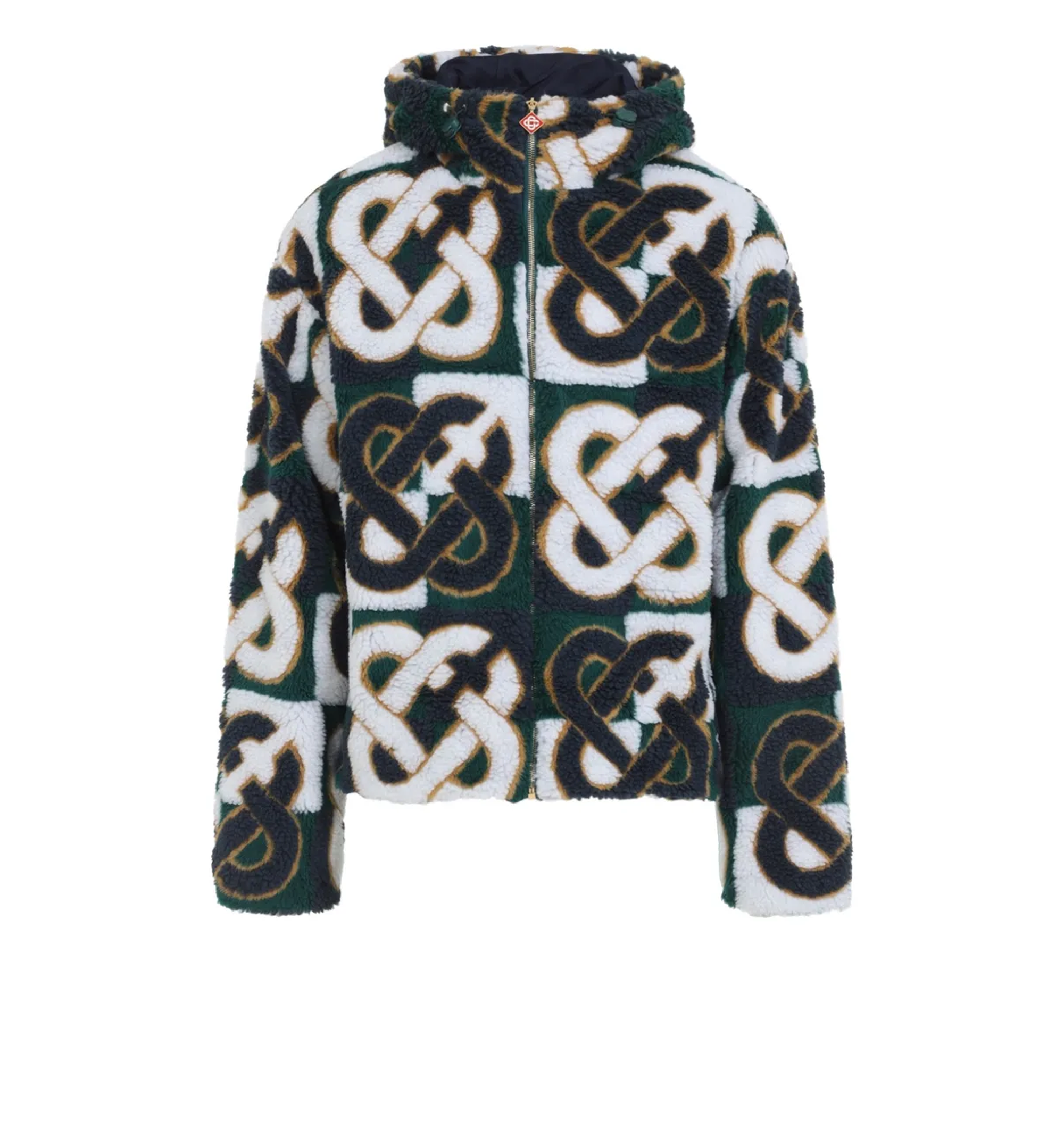 Monogram fleece Hooded Jacket