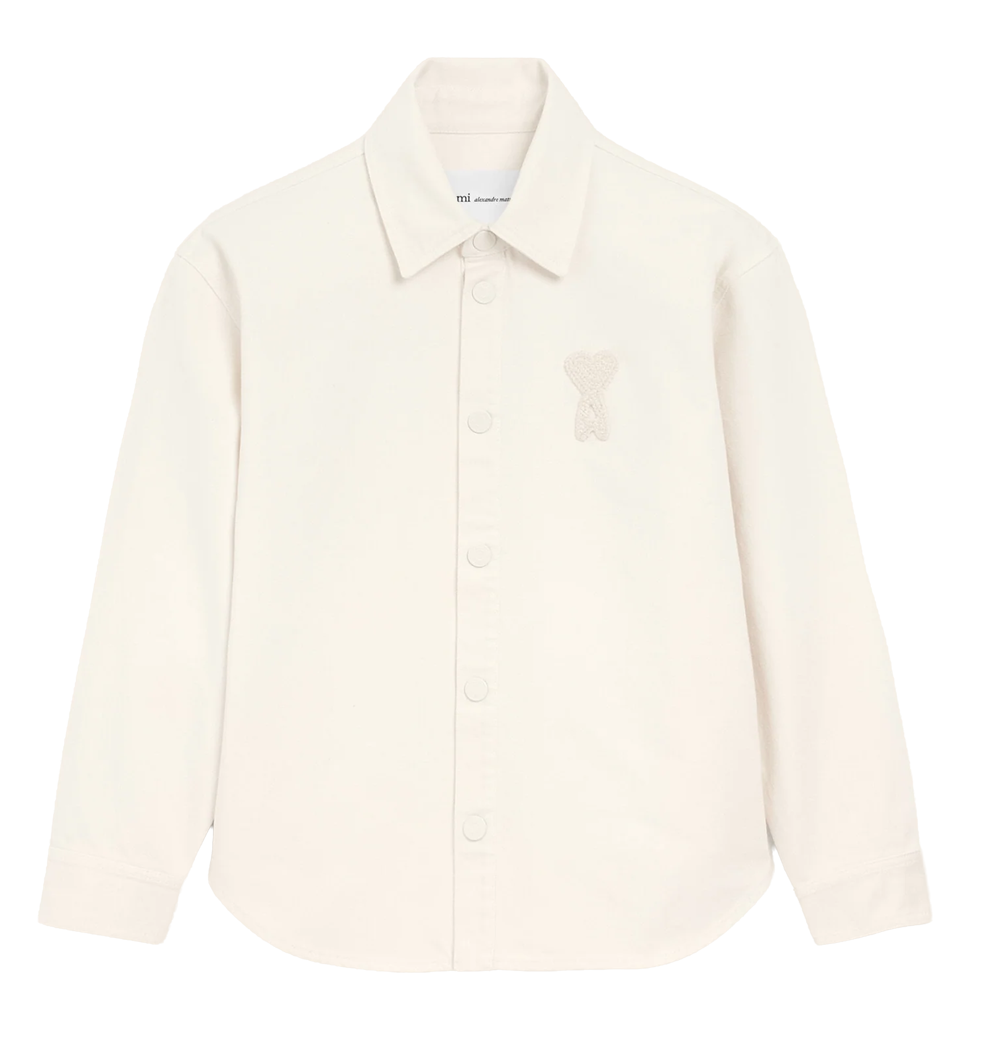 White Cotton Knitted Ami De Coeur Overshirt