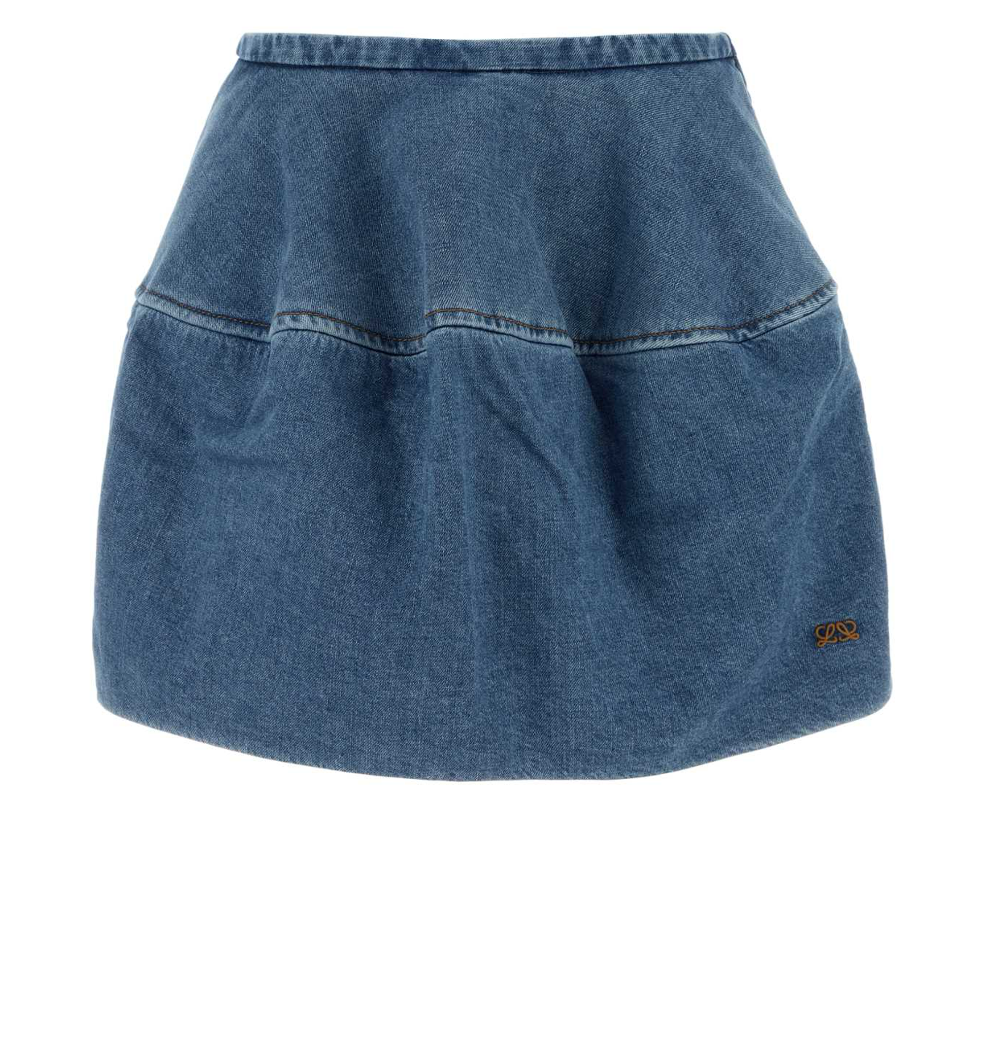Balloon skirt in denim