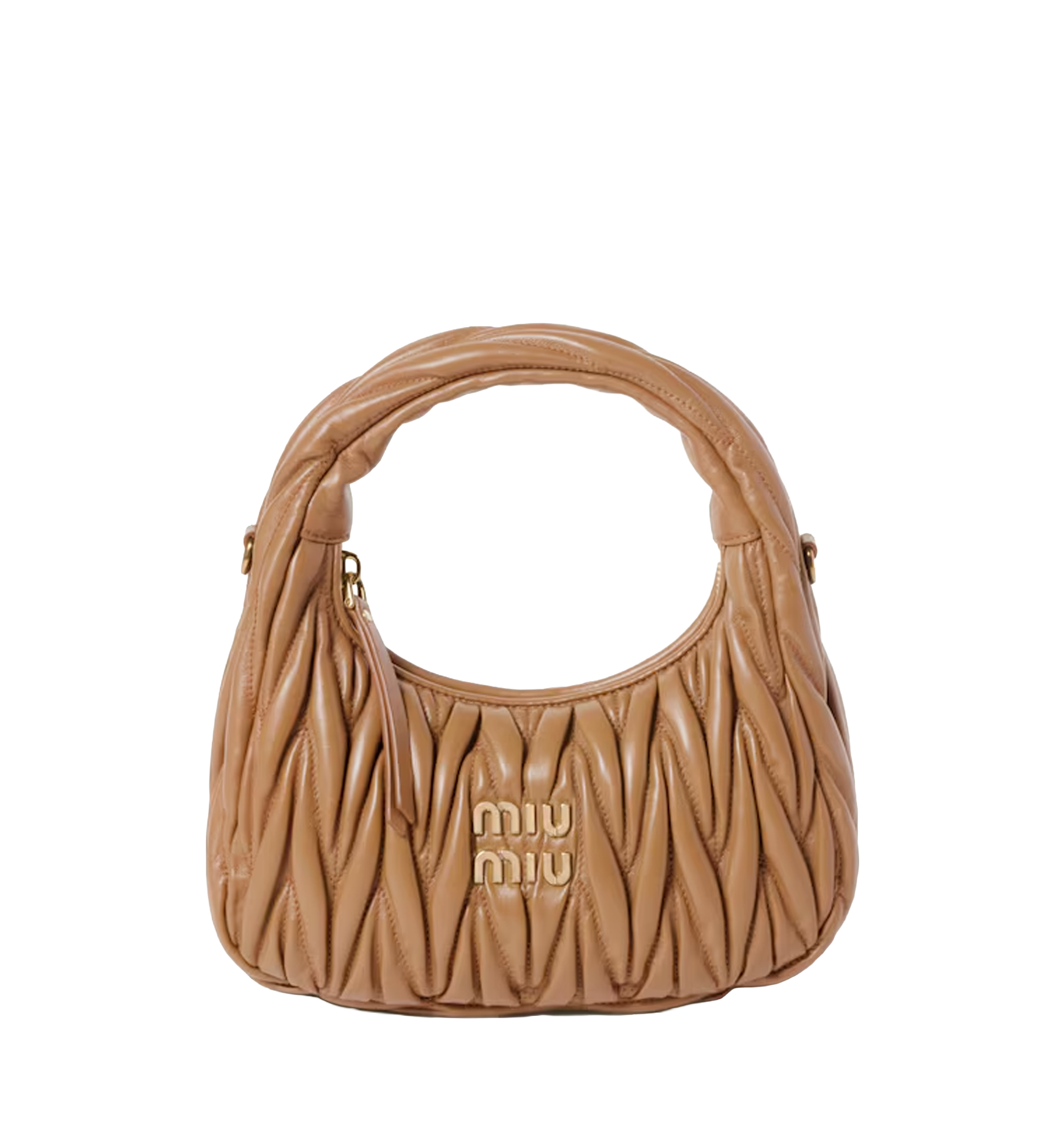 Wander matelassé nappa leather hobo bag