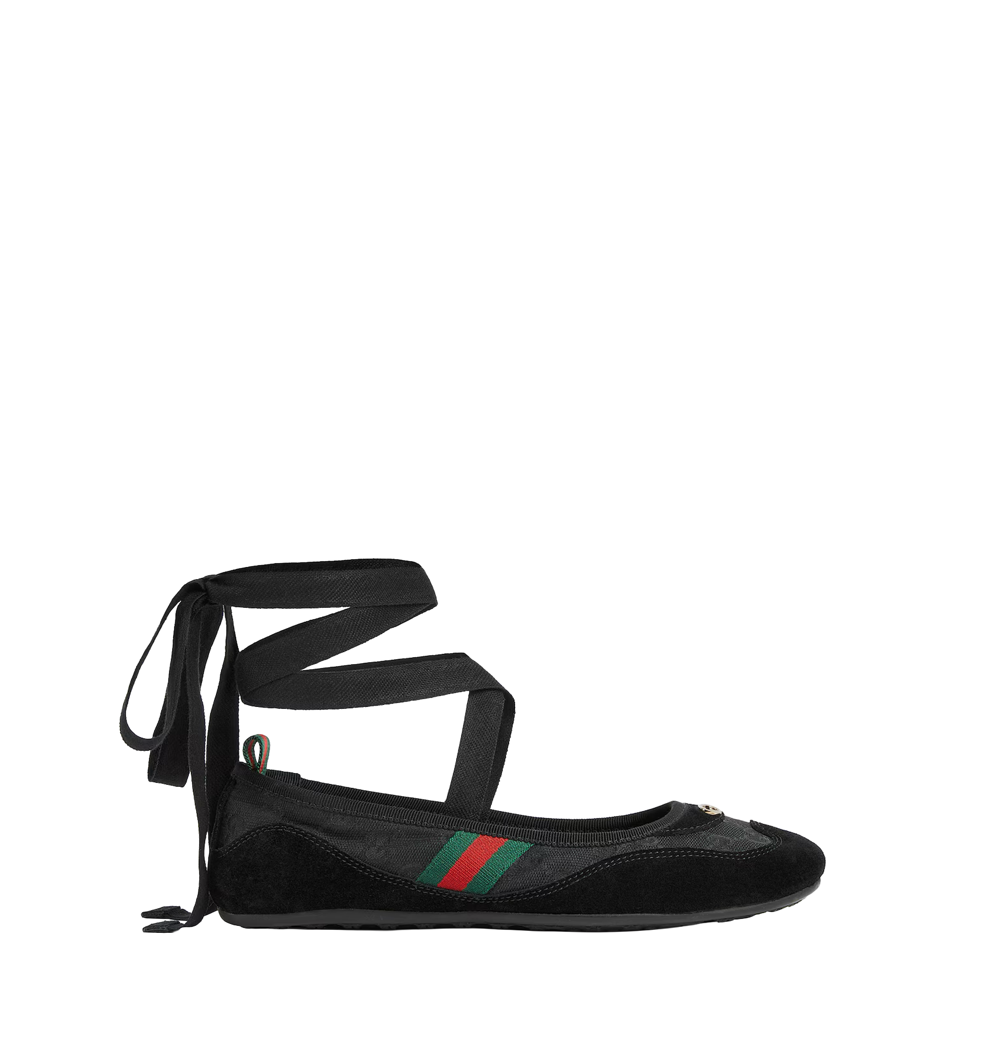 Women's Gucci Shift ballerina in black GG canvas