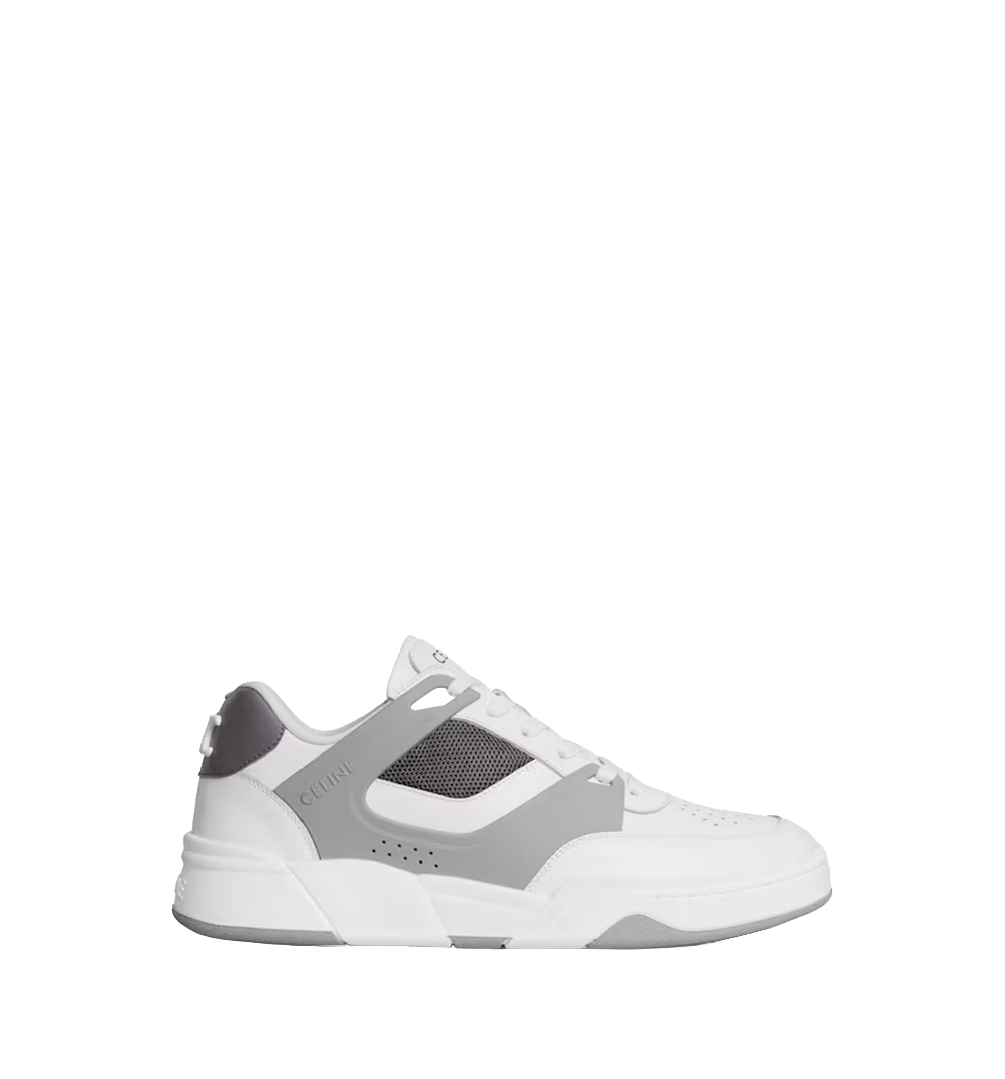 Celine Trainer Ct-09 Low Lace-up Sneaker In Calfskin And Mesh