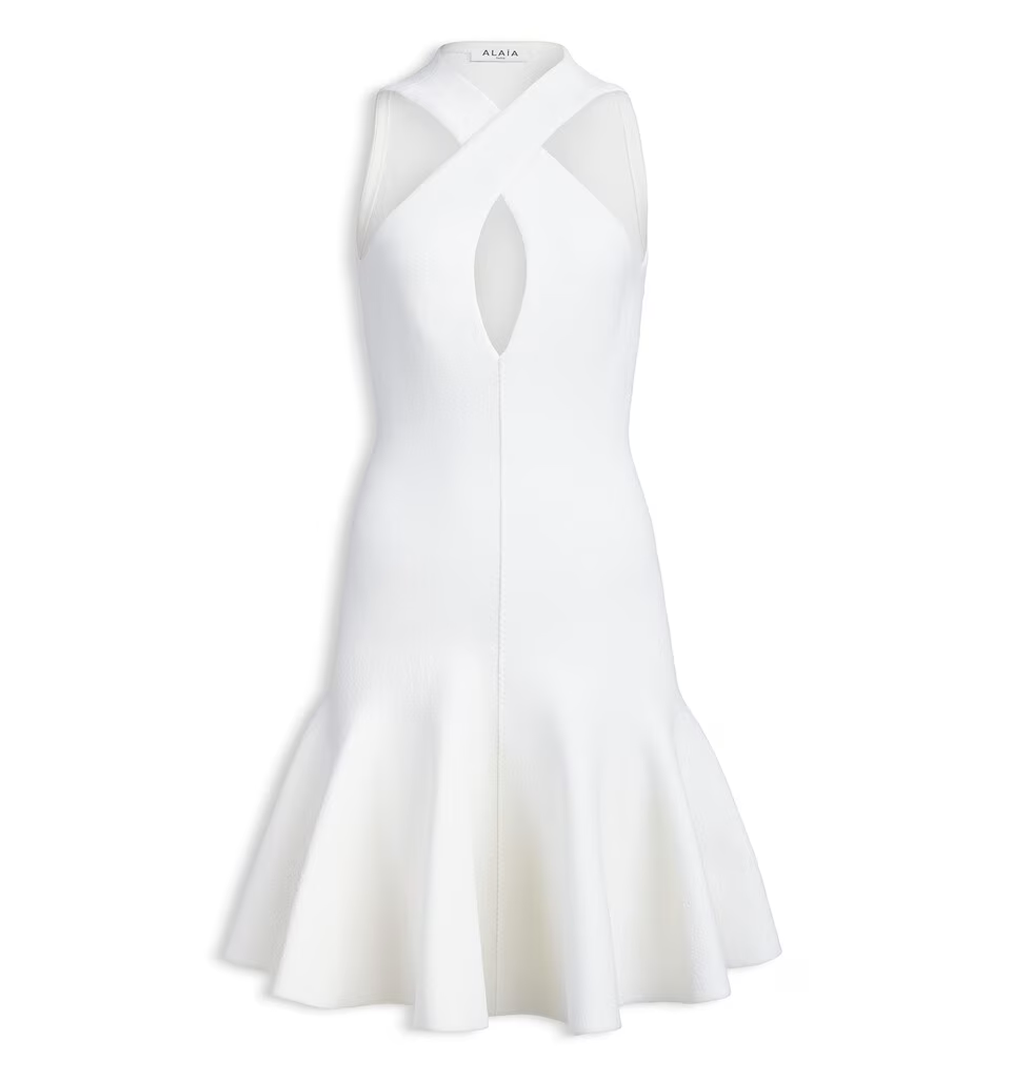 Cross-front Knit Dress