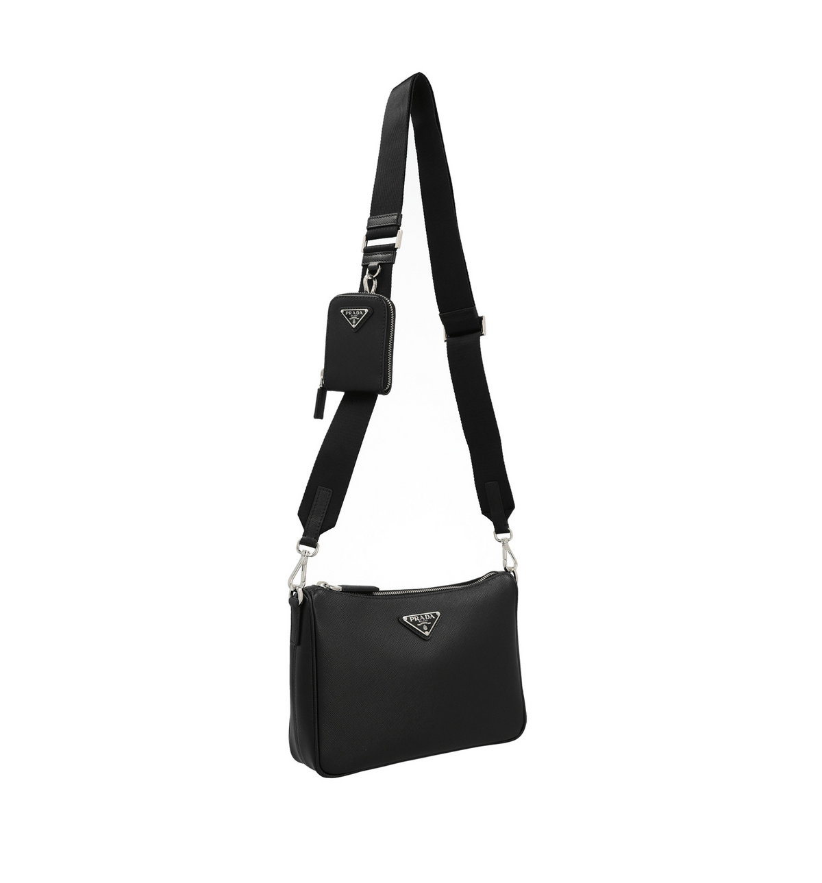 Re-Nylon & Saffiano crossbody bag
