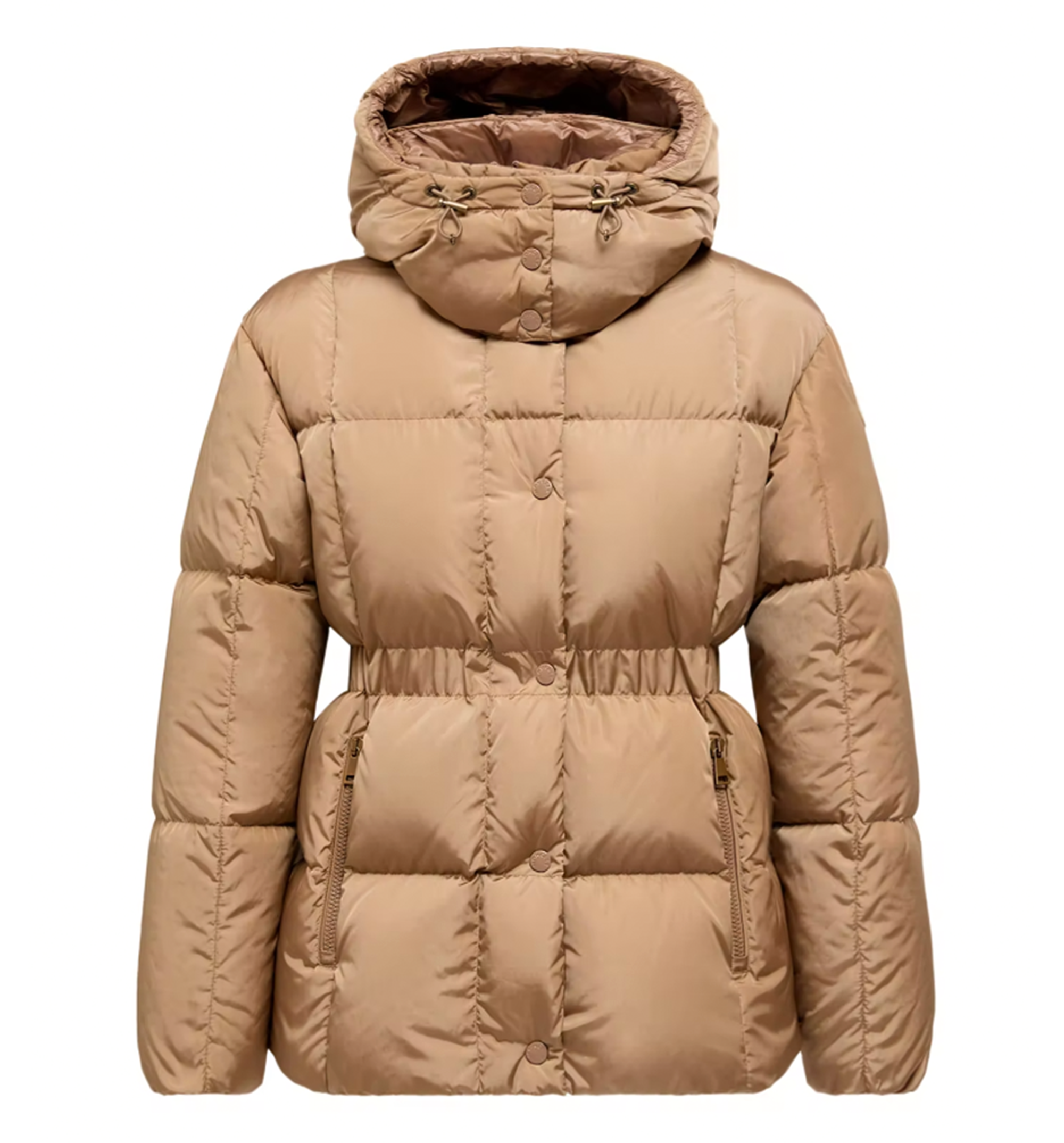 Agneux Square-Quilted Hooded Short Down Jacket
