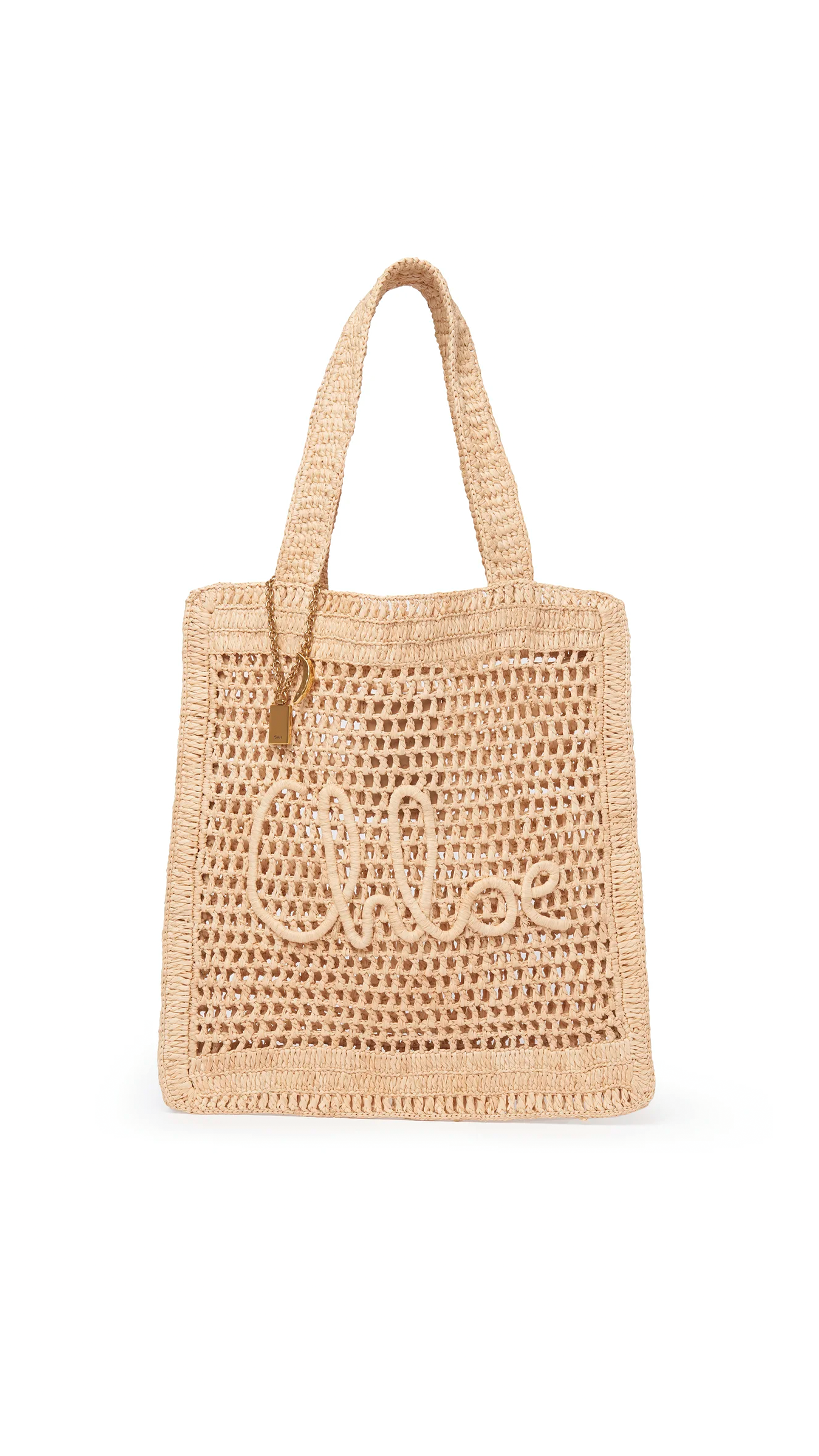 Summer Banana Tote Bag in Raffia - Hot Sand