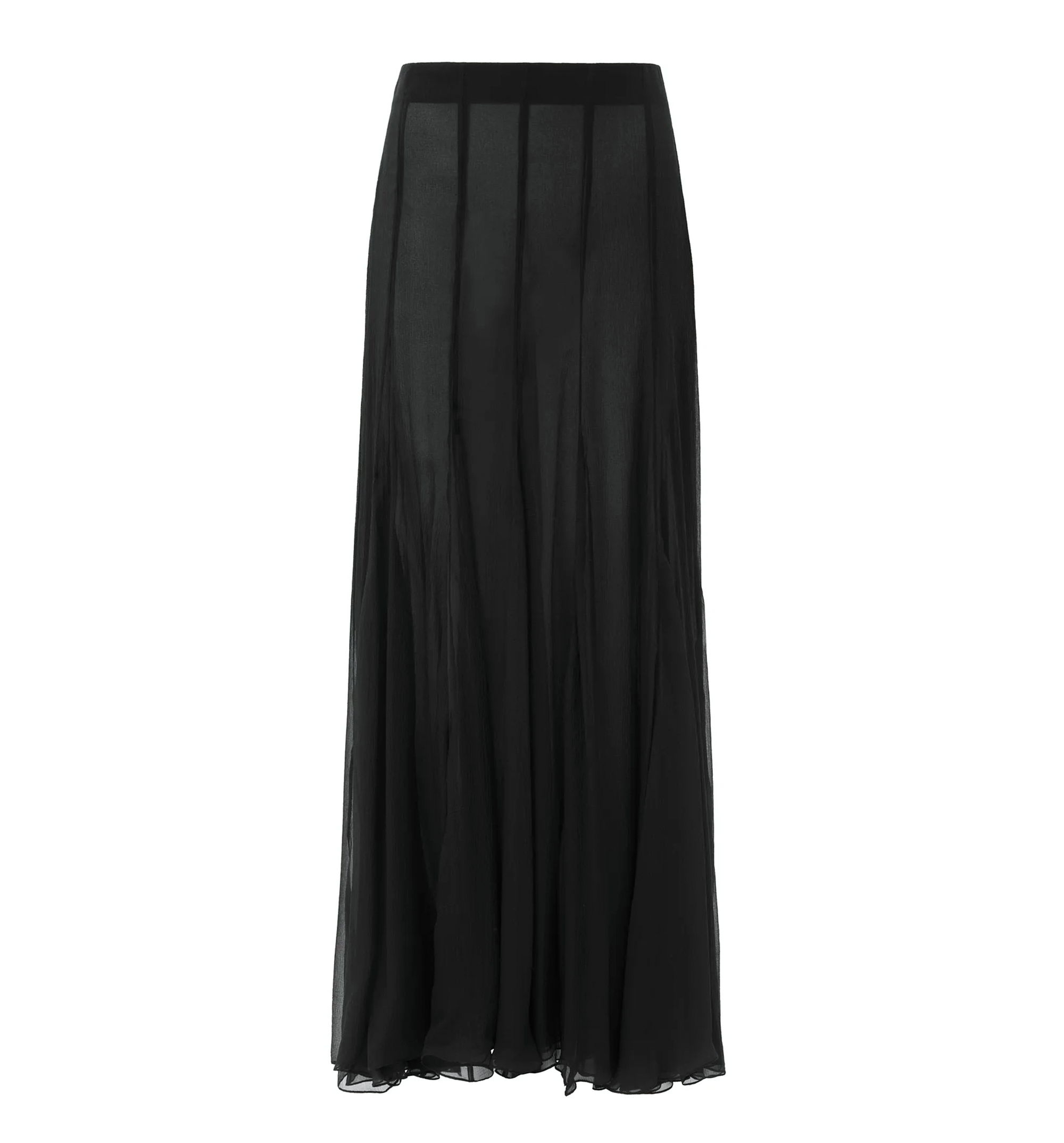 Fluid Maxi Skirt in Silk Mousseline