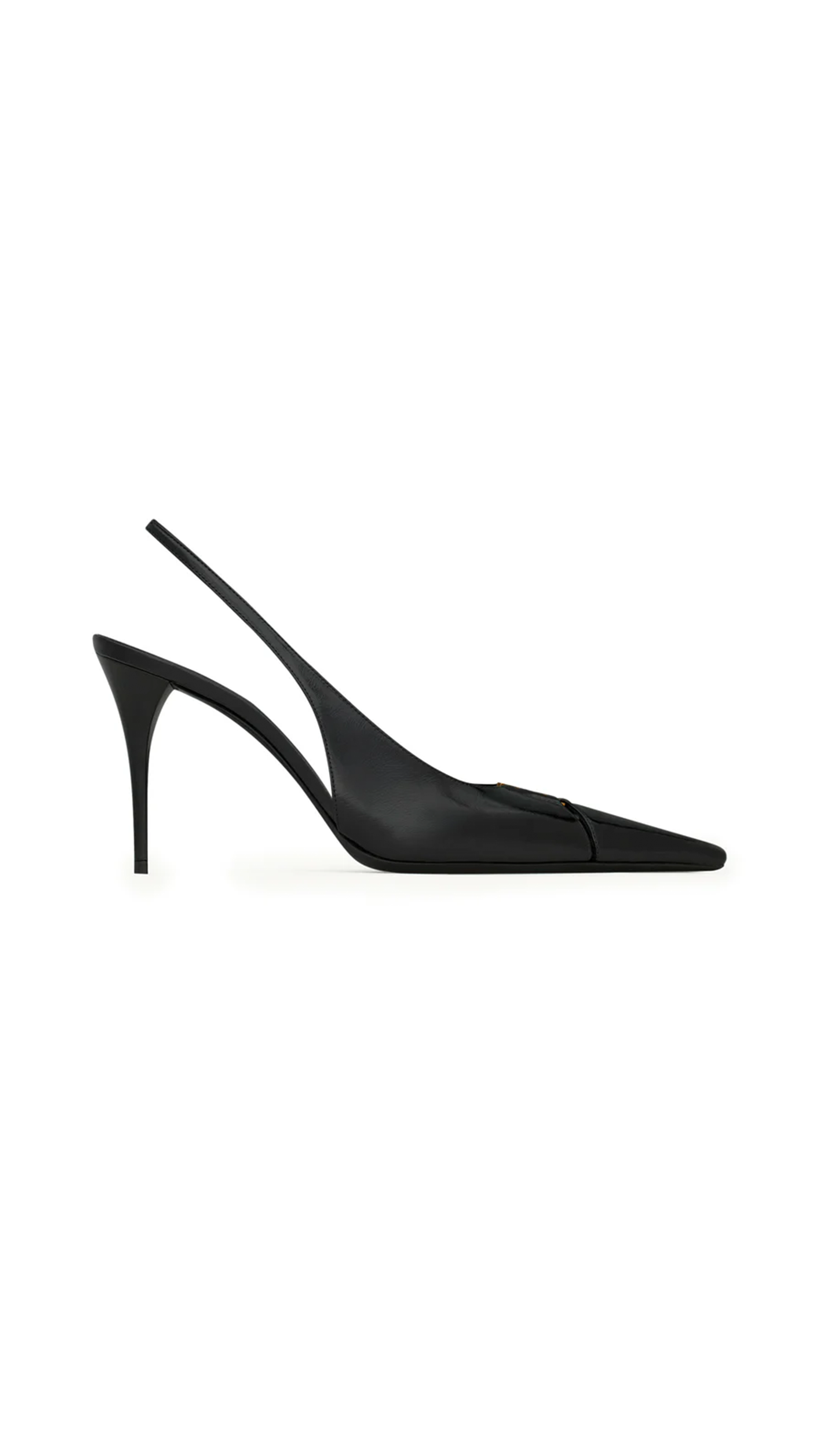 Babylone Breteuil Slingback Pumps in Smooth Leather - Black
